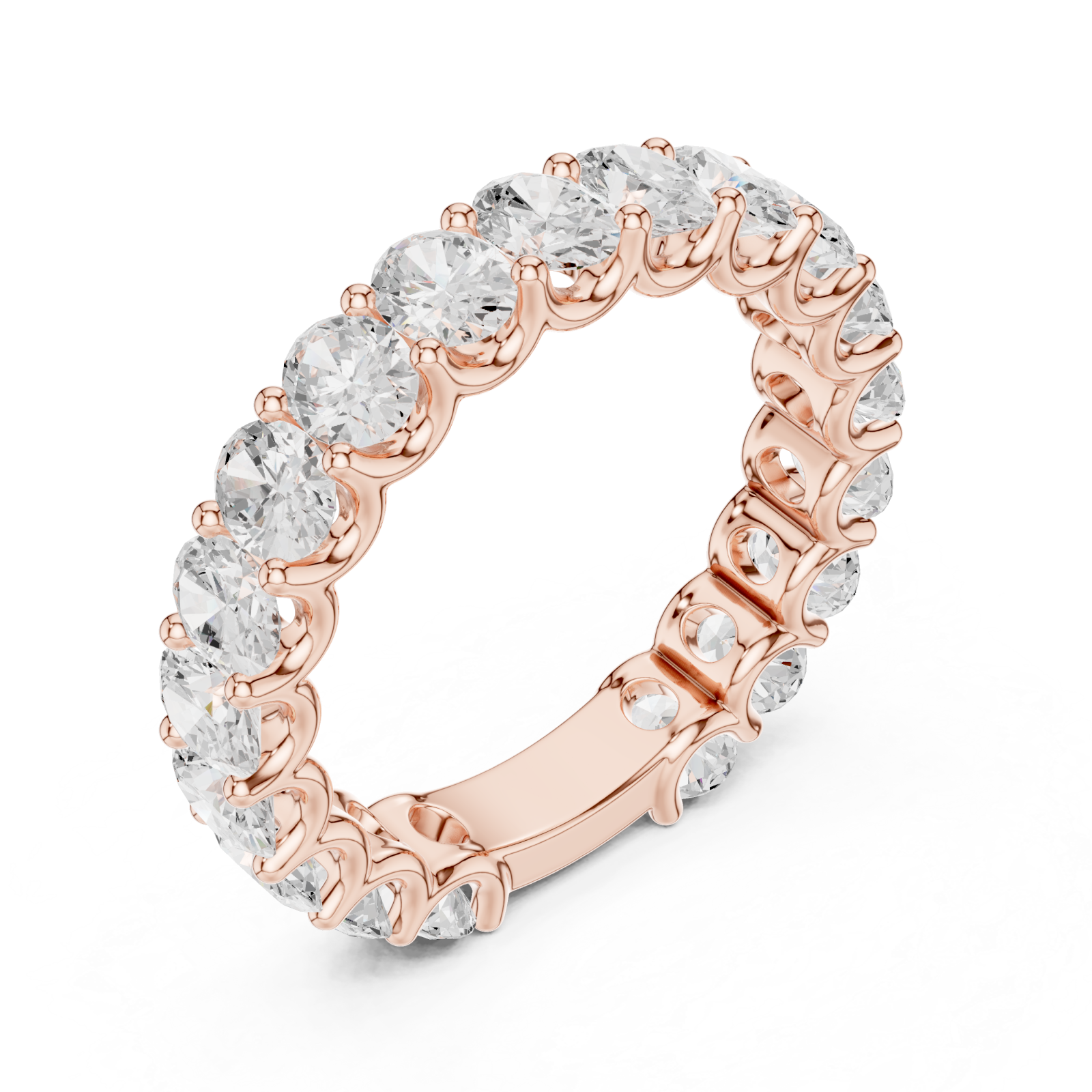  Rose Gold Eternal Grace Classic Eternity Ring Front View