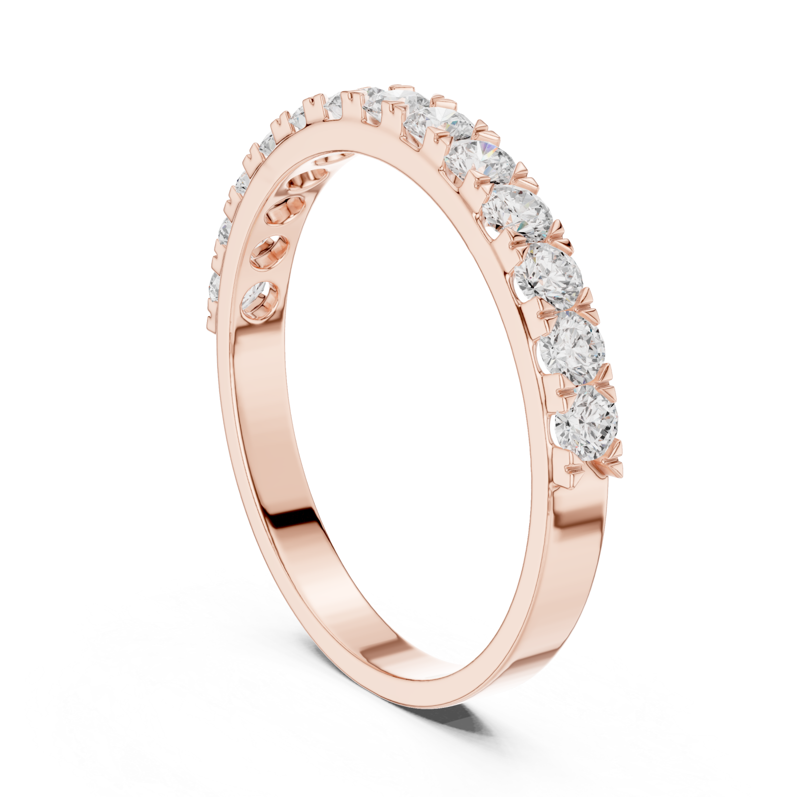  Rose Gold Eternal Spark Luxe Ring Left View