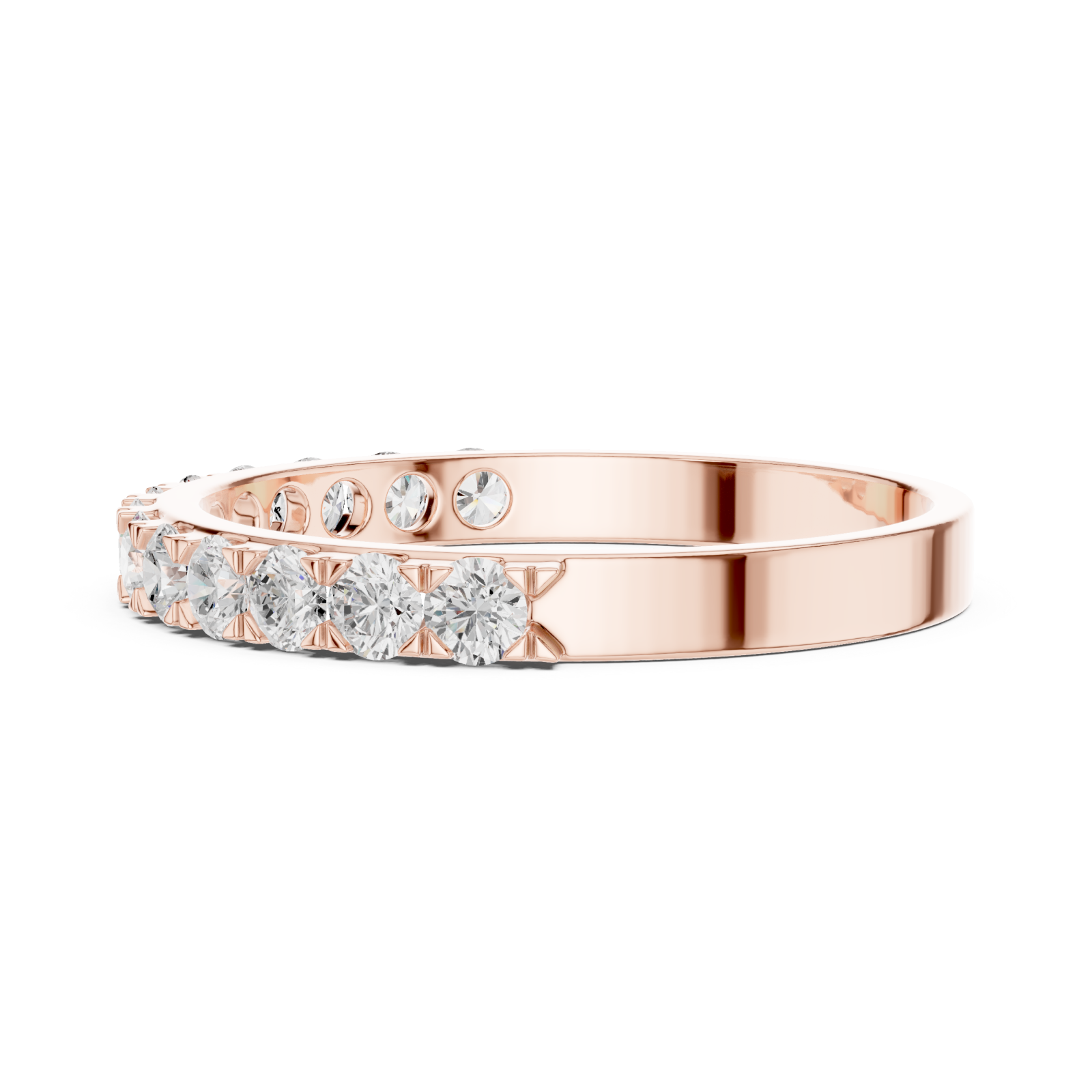  Rose Gold Eternal Spark Luxe Ring Side View