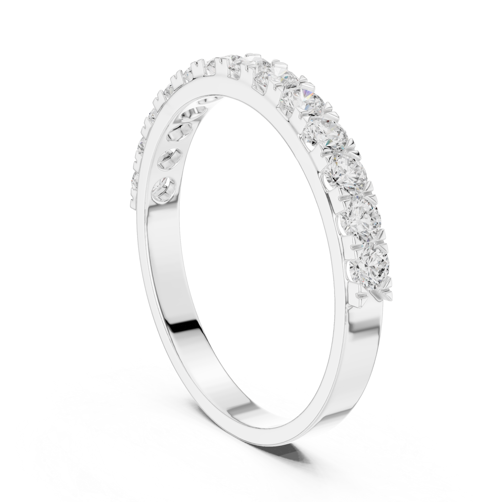  White Gold Eternal Spark Luxe Ring Left View