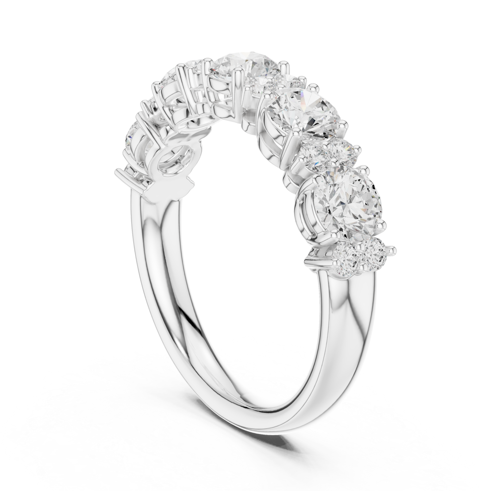  White Gold Charmed Allure Heirloom Band Left View