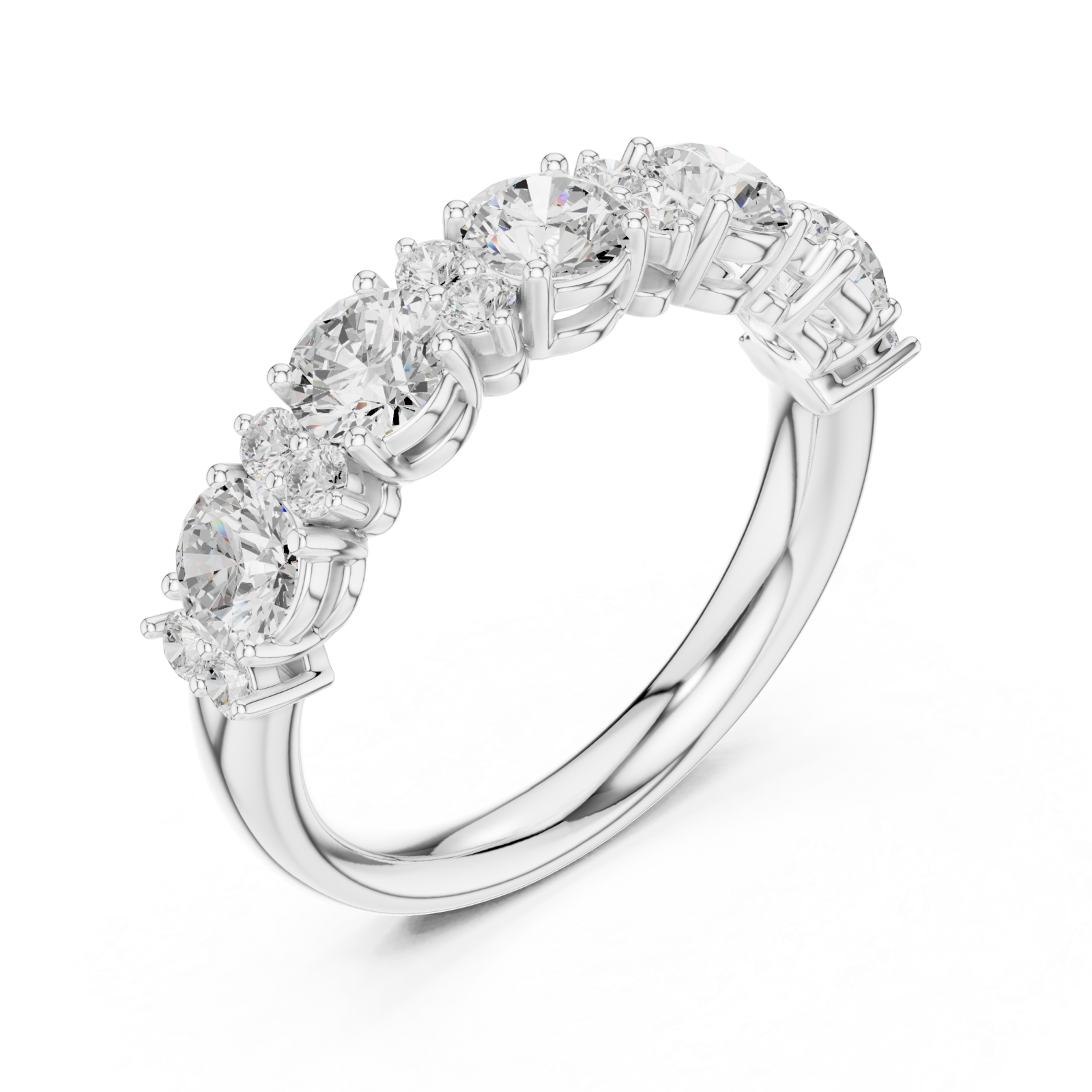  White Gold Charmed Allure Heirloom Band Right View