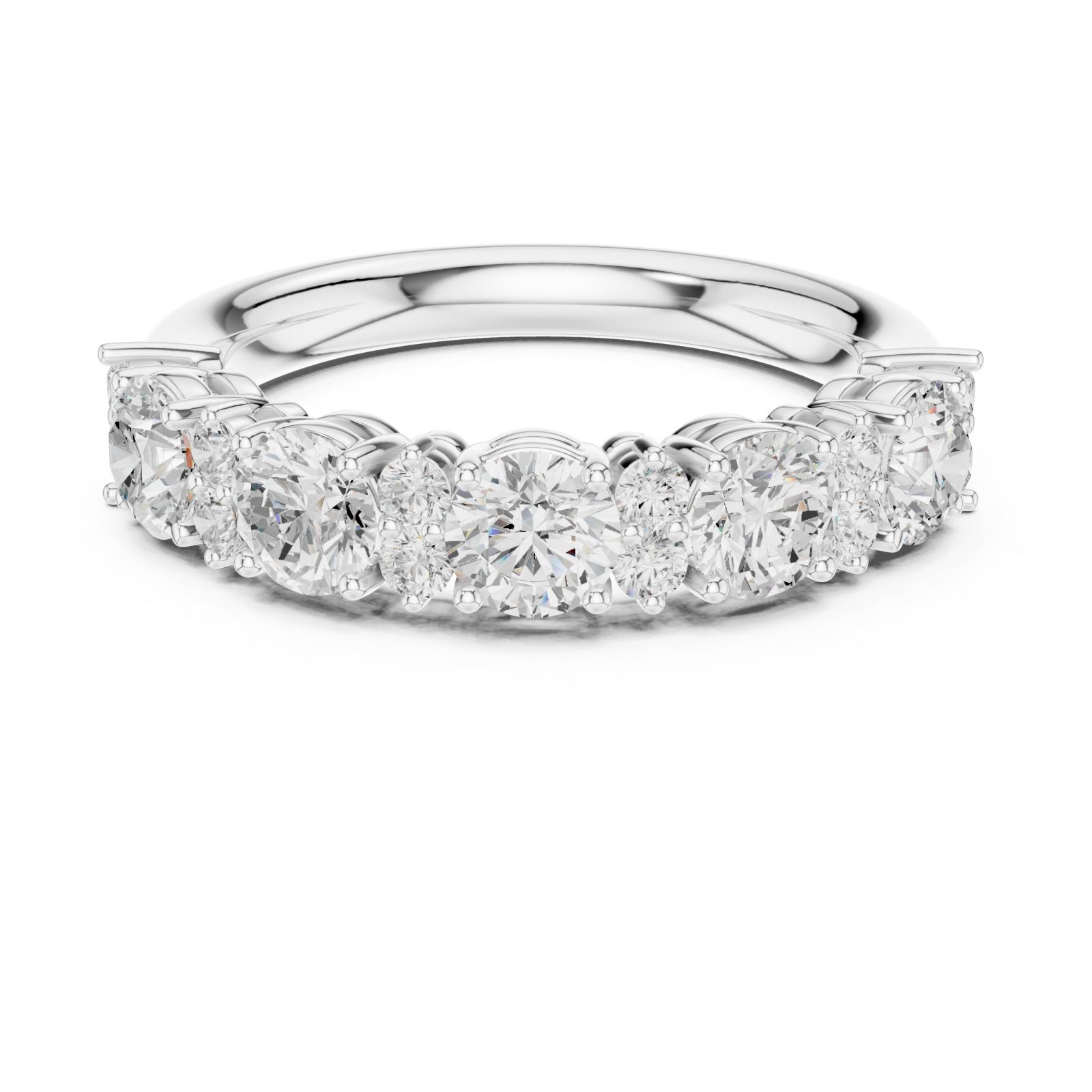  White Gold Charmed Allure Heirloom Band Front View
