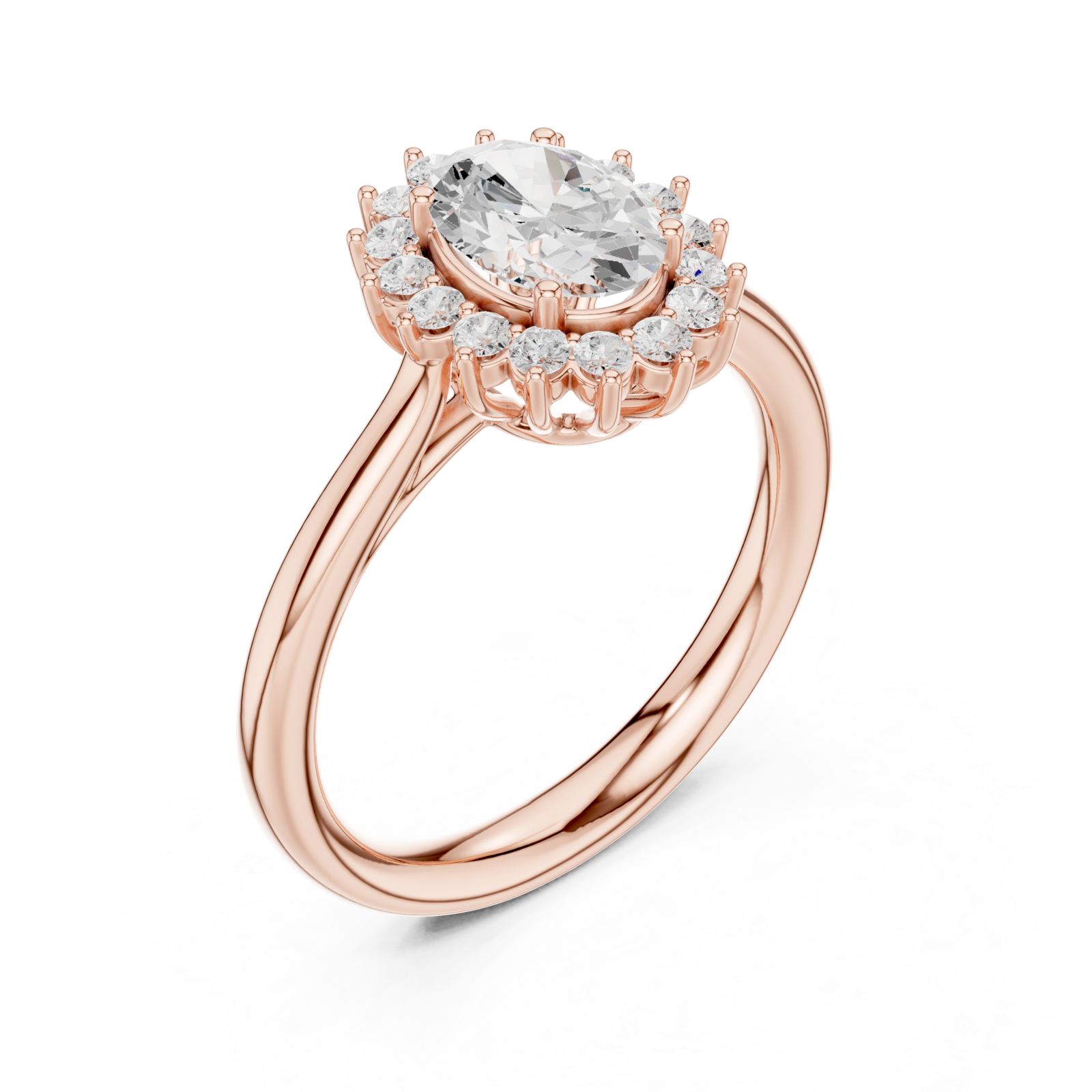  Rose Gold Celestial Halo Blossom Ring Right View