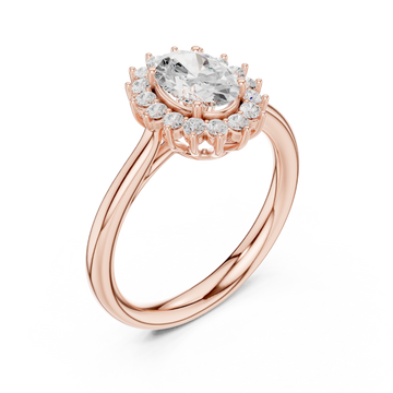  Rose Gold Celestial Halo Blossom Ring Right View