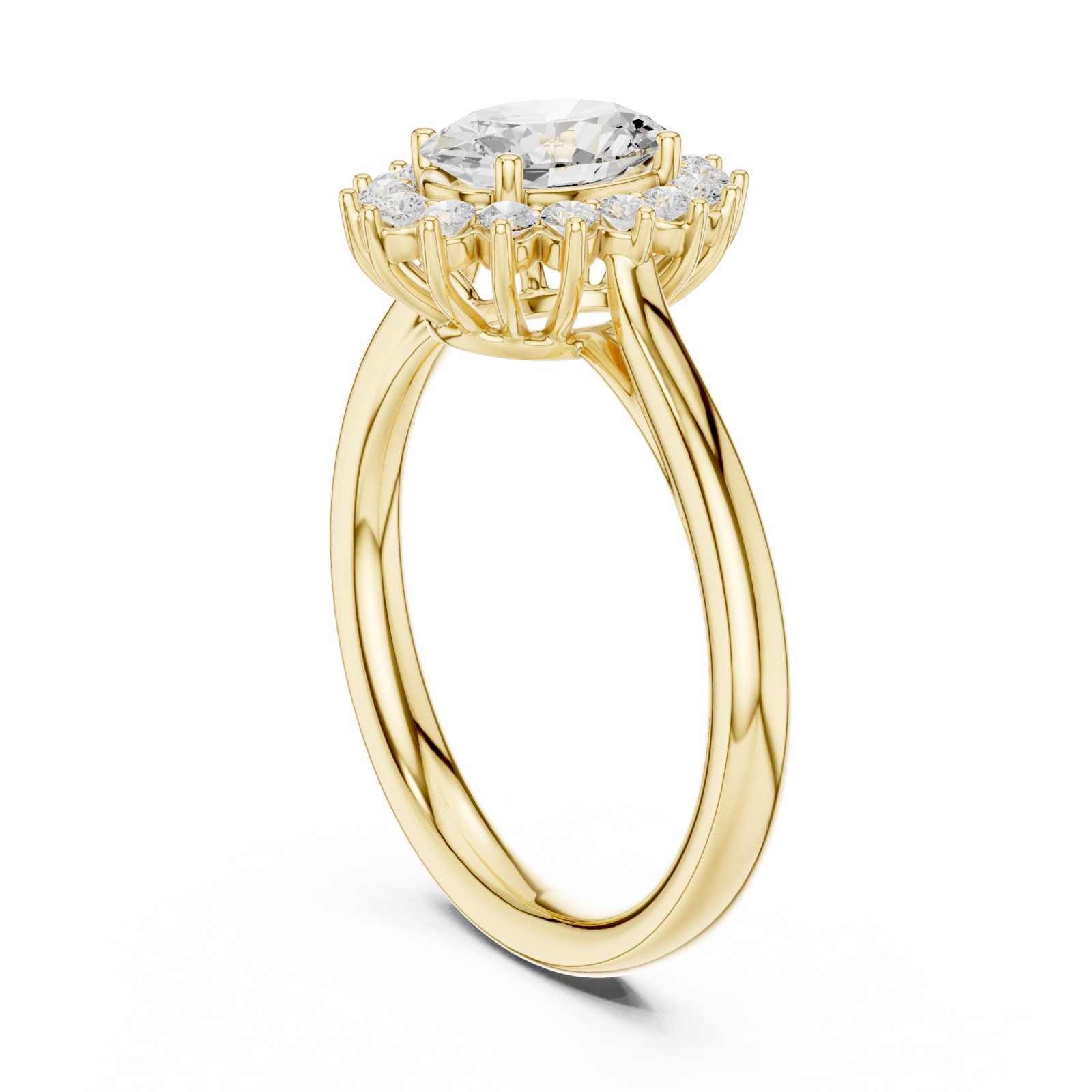  Gold Celestial Halo Blossom Ring Left View