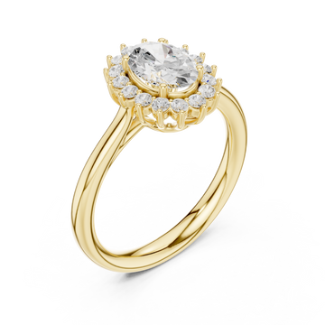 Gold Celestial Halo Blossom Ring Right View