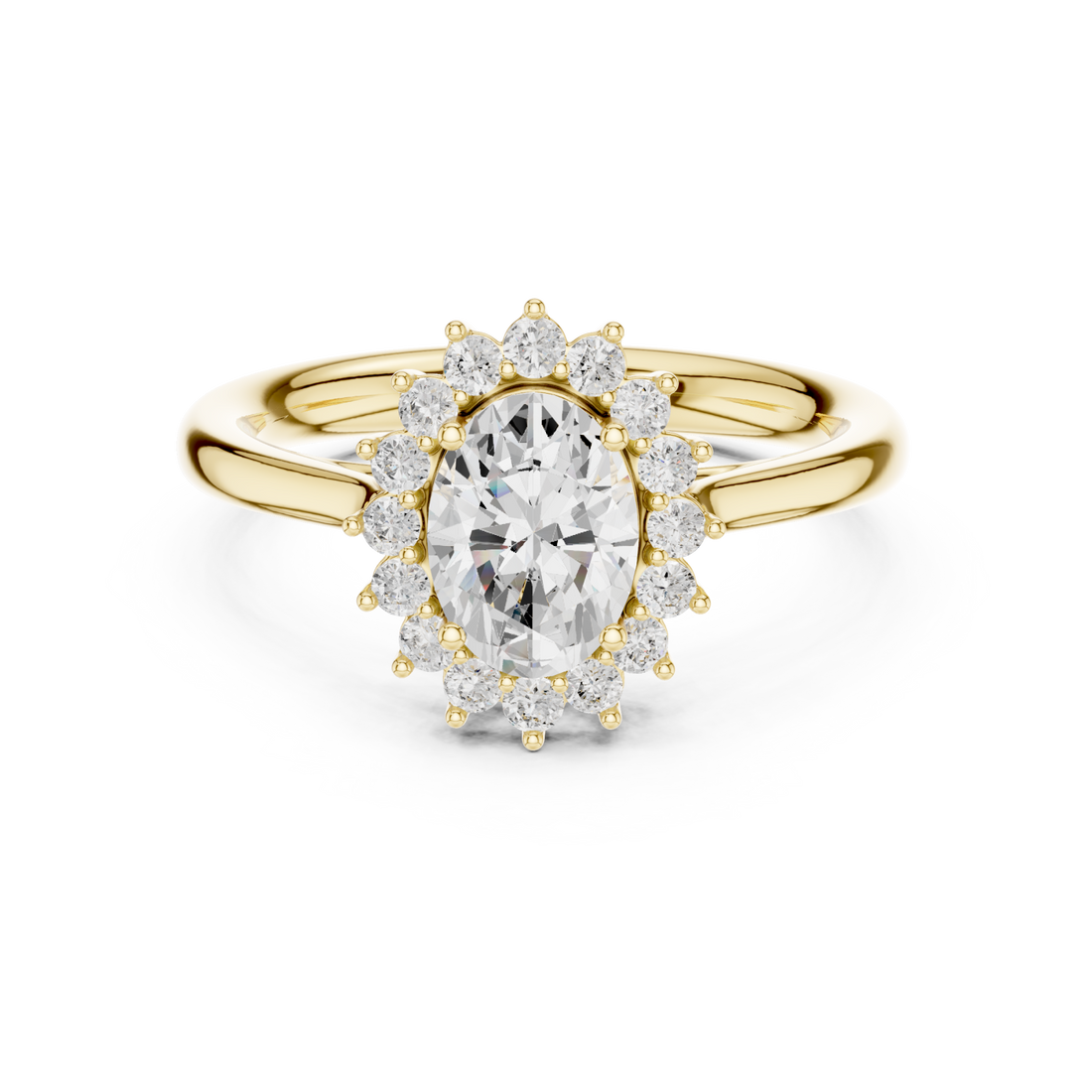 Gold Celestial Halo Blossom Ring Right View