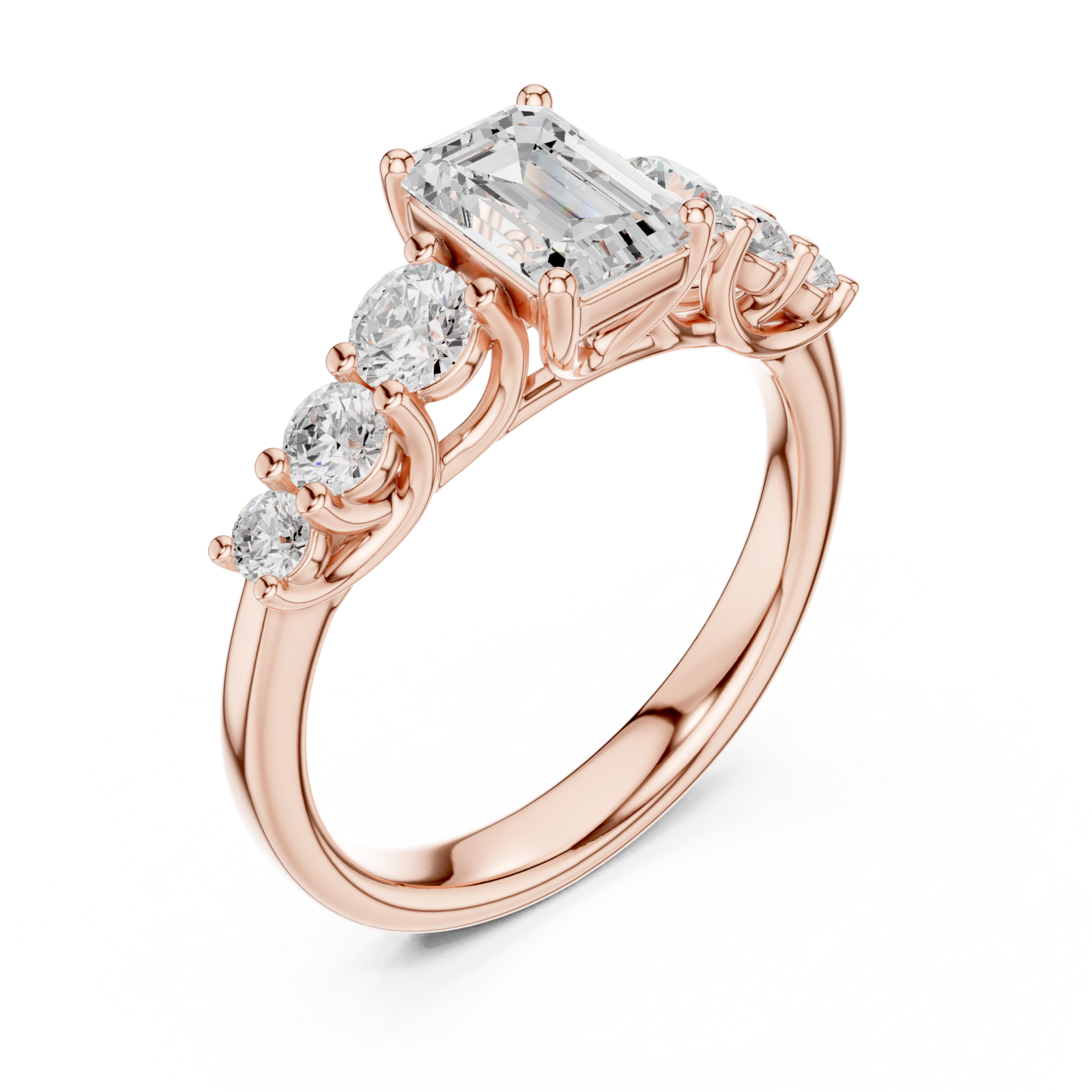  Rose Gold Twilight Symphony Band Ring Right View