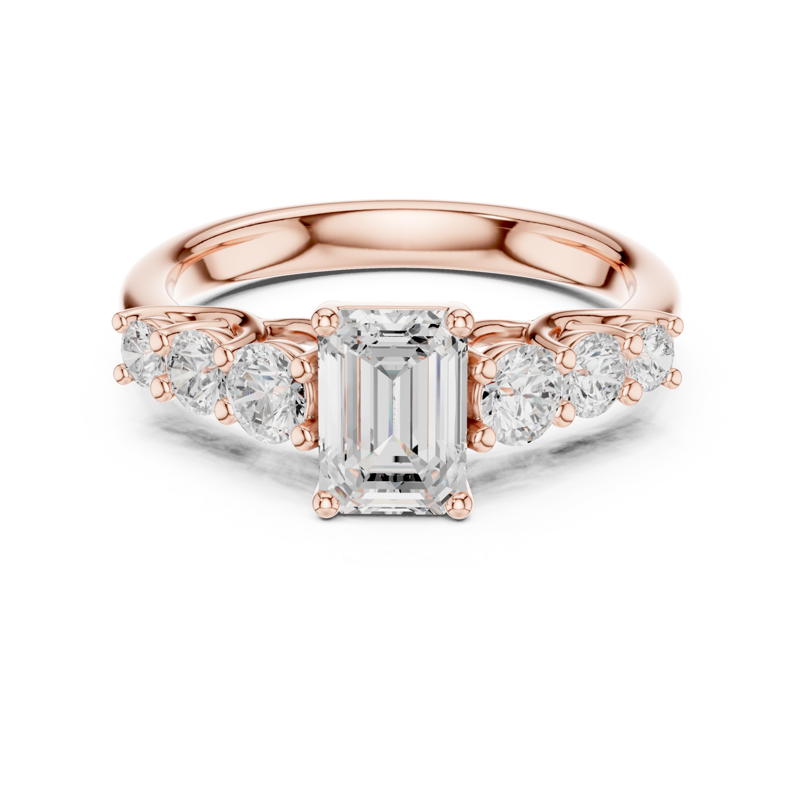  Rose Gold Twilight Symphony Band Ring Front View