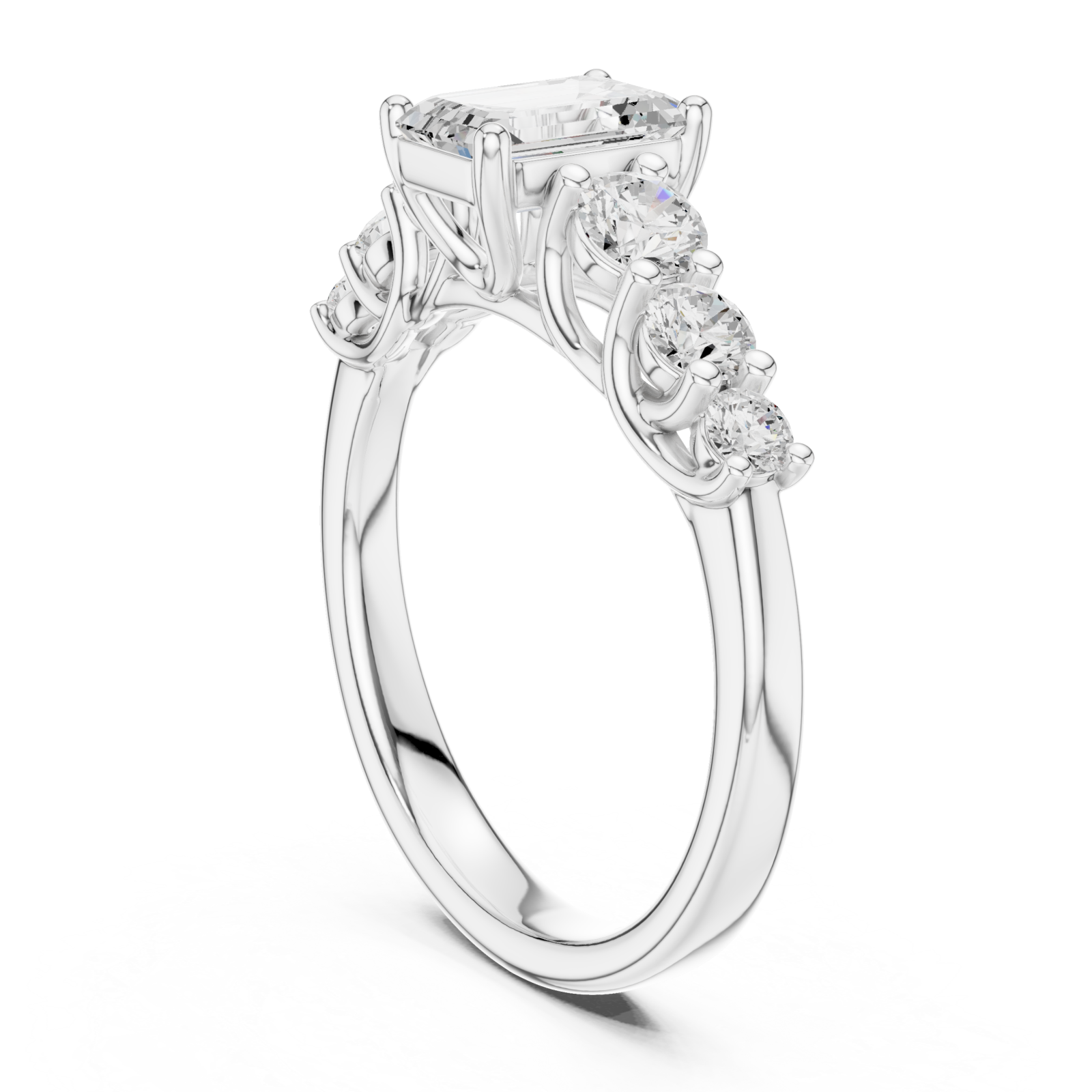  White Gold Twilight Symphony Band Ring Left View