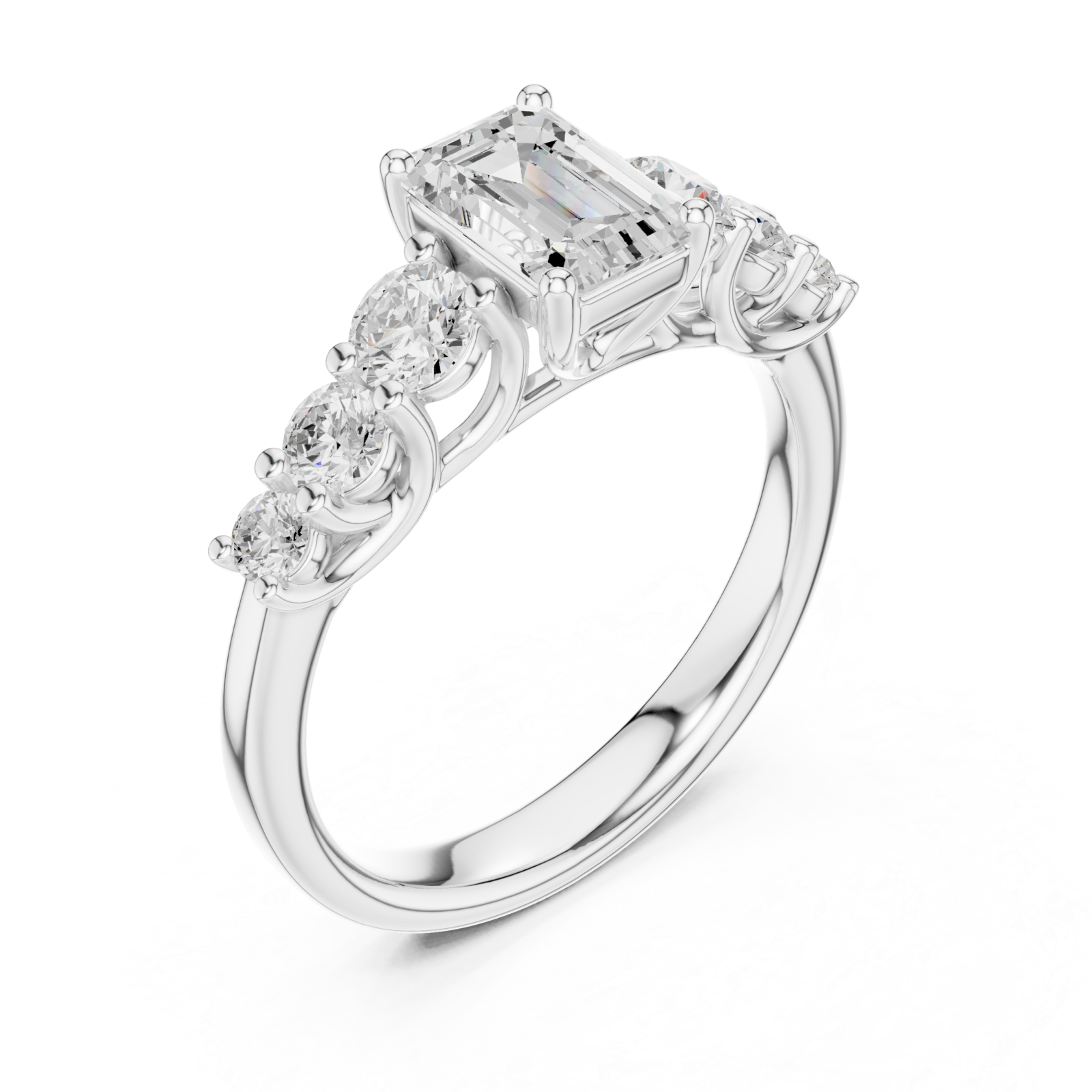  White Gold Twilight Symphony Band Ring Right View