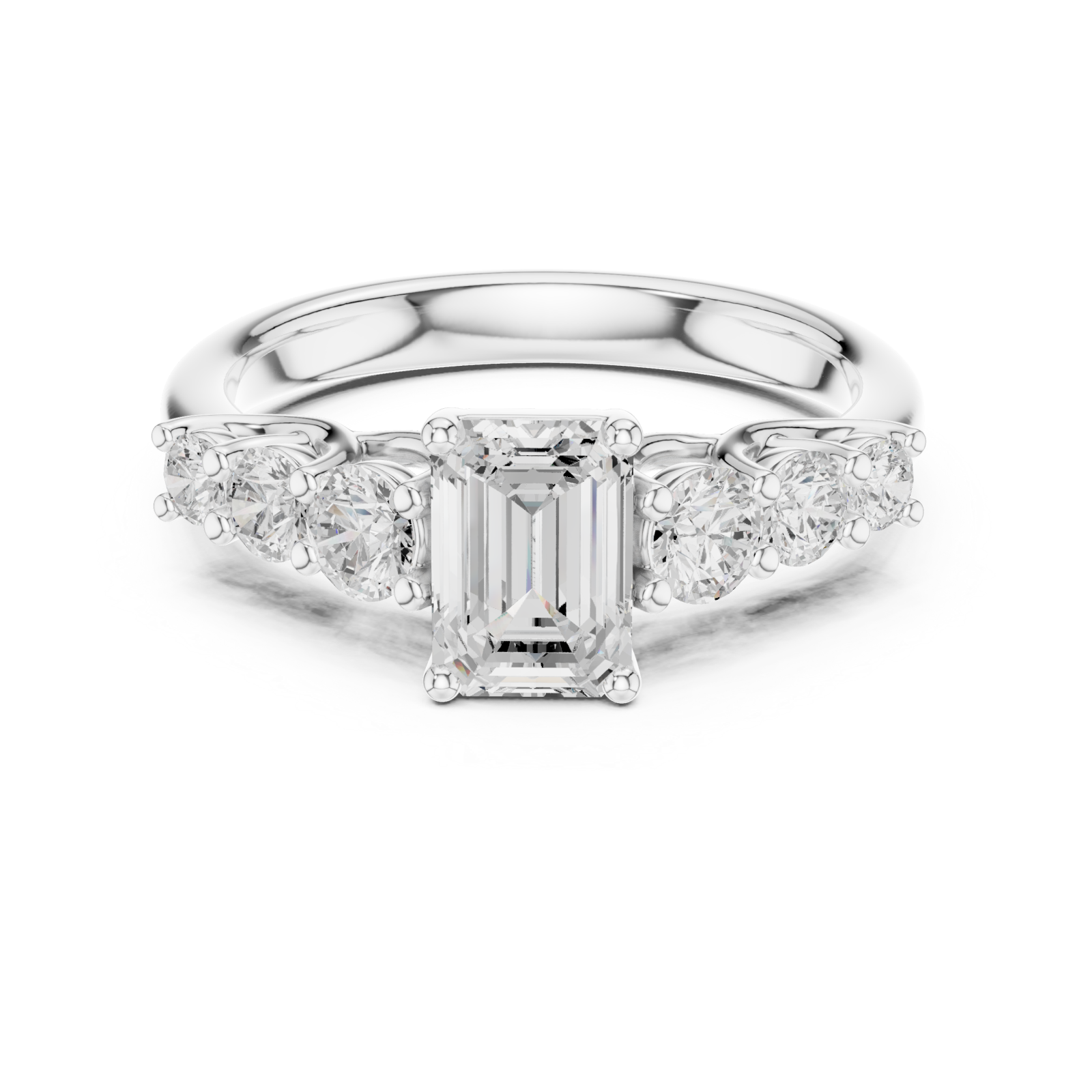  White Gold Twilight Symphony Band Ring Front View