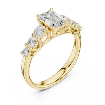 Gold Twilight Symphony Band Ring Right View