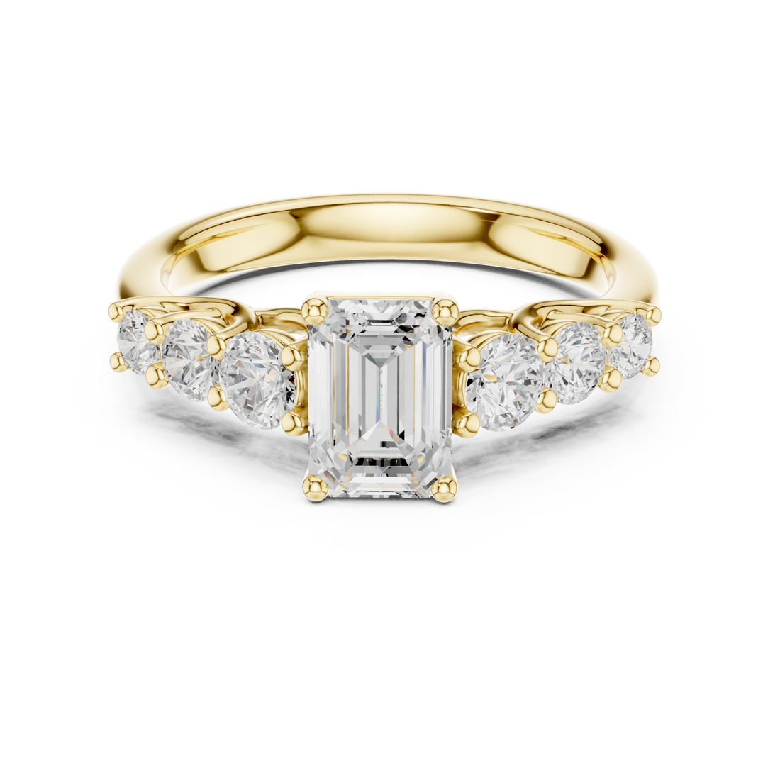 Gold Twilight Symphony Band Ring Right View