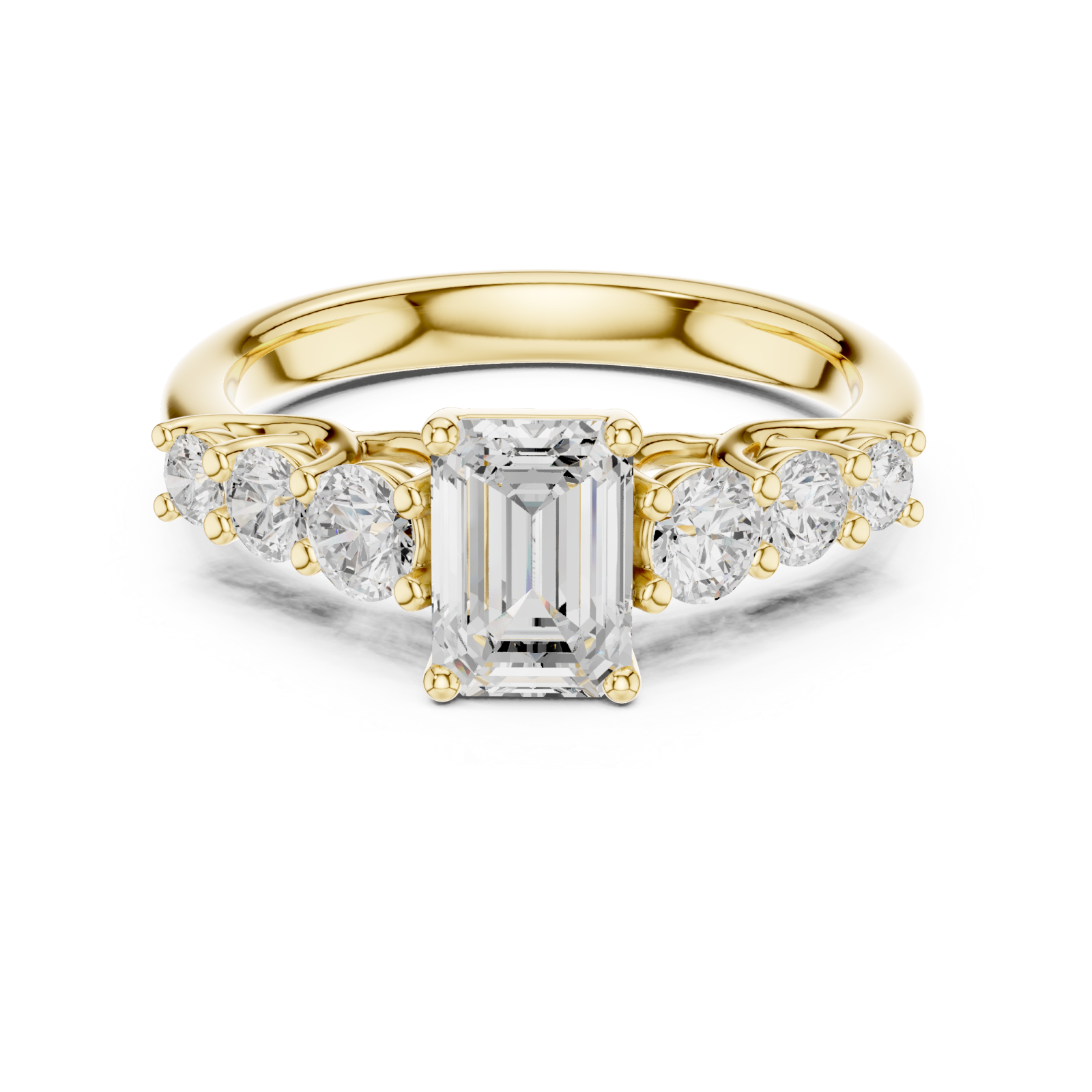  Gold Twilight Symphony Band Ring Front View
