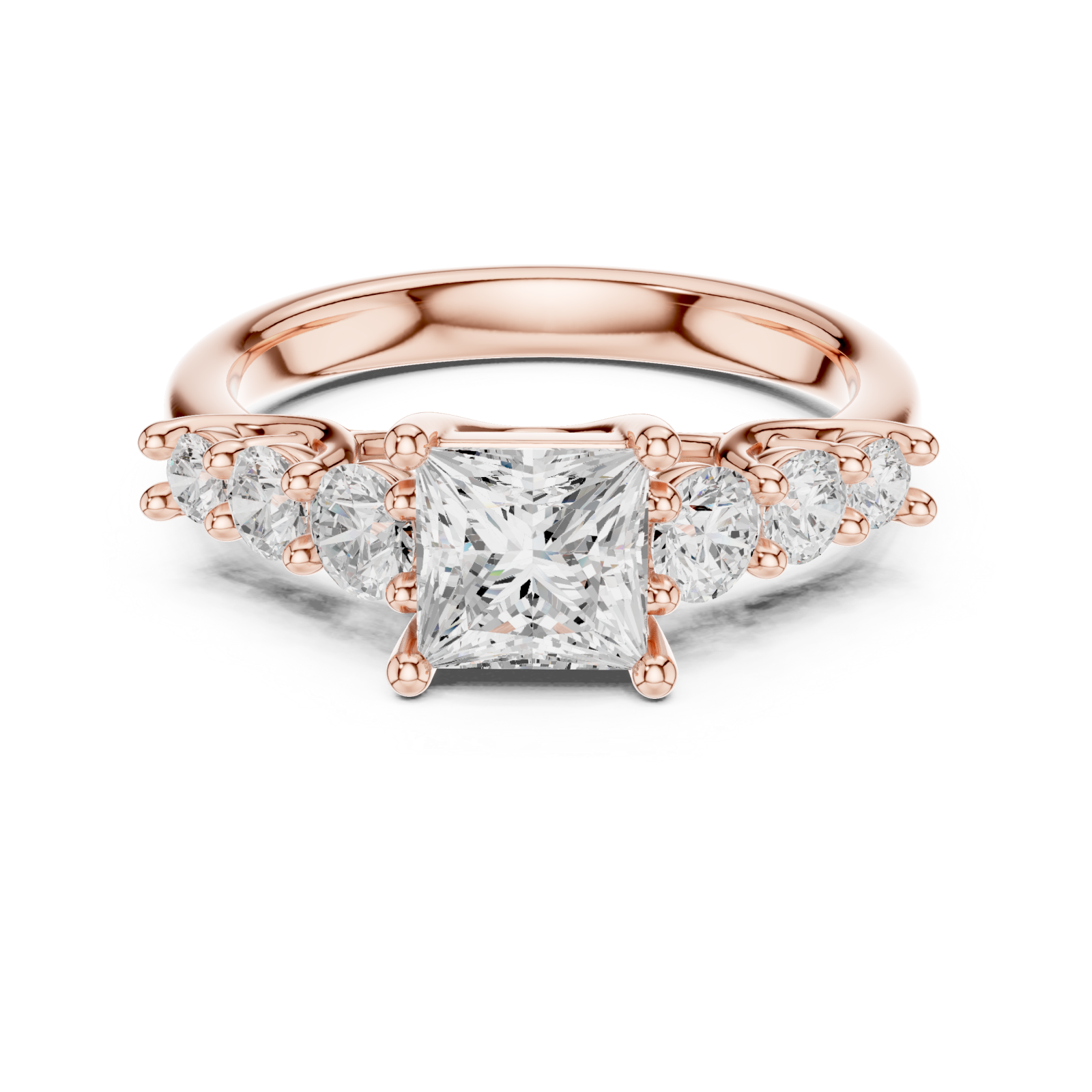  Rose Gold Eternal Embrace Classic Ring Front View