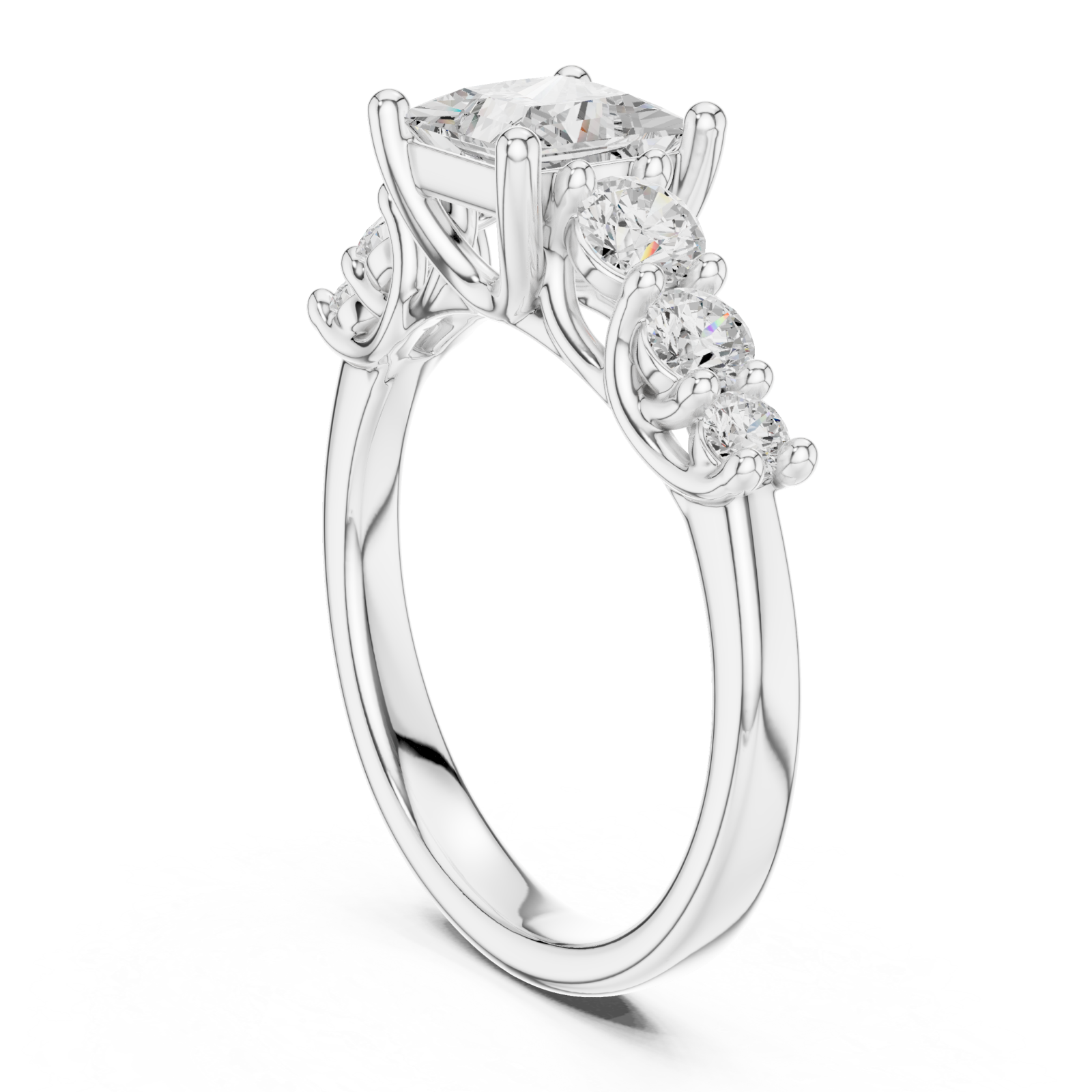  White Gold Eternal Embrace Classic Ring Left View
