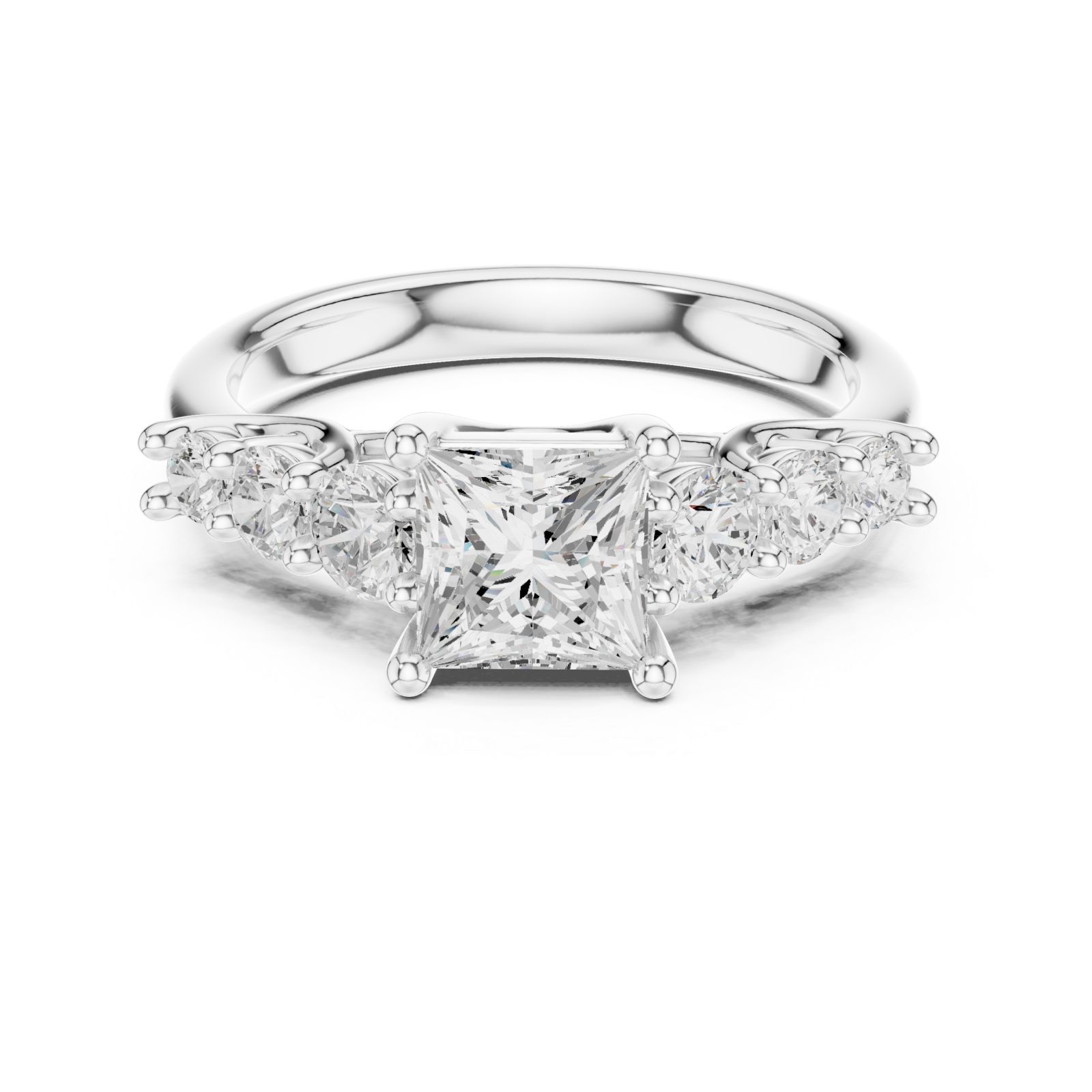  White Gold Eternal Embrace Classic Ring Front View