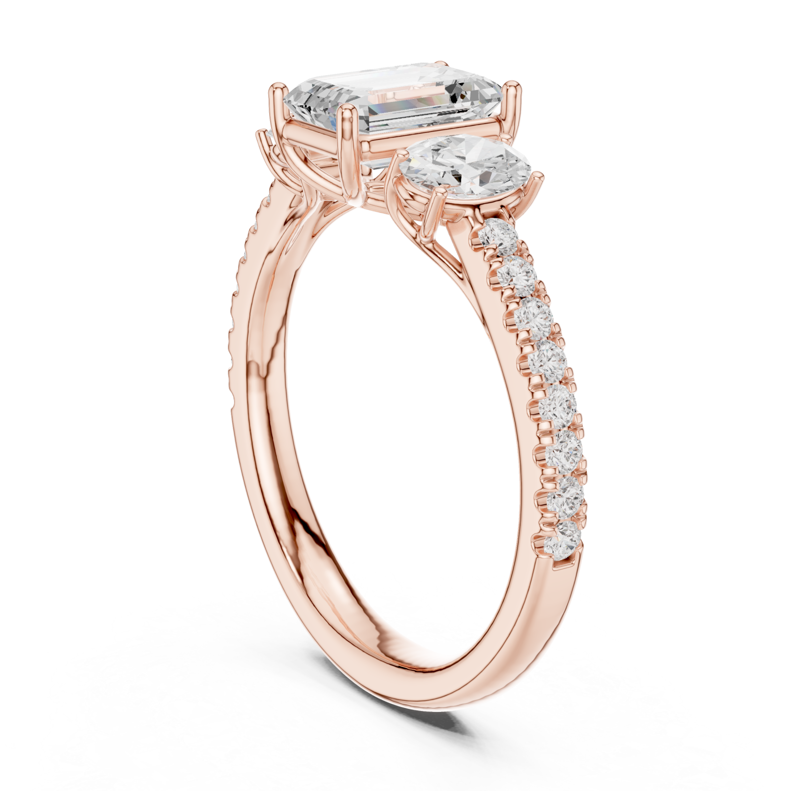  Rose Gold Celestial Entwine Ring Left View