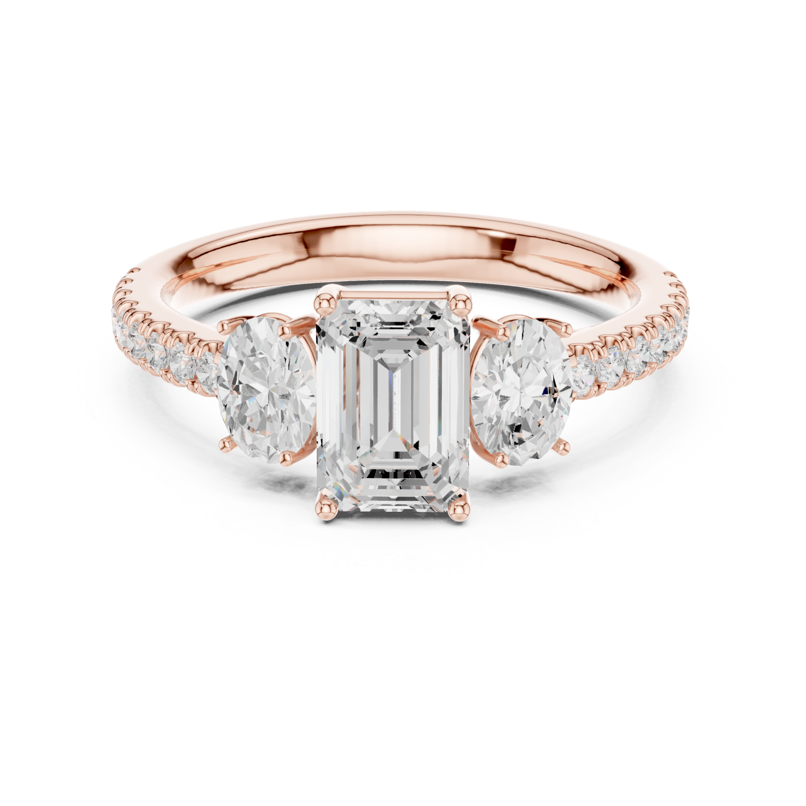  Rose Gold Celestial Entwine Ring Front View