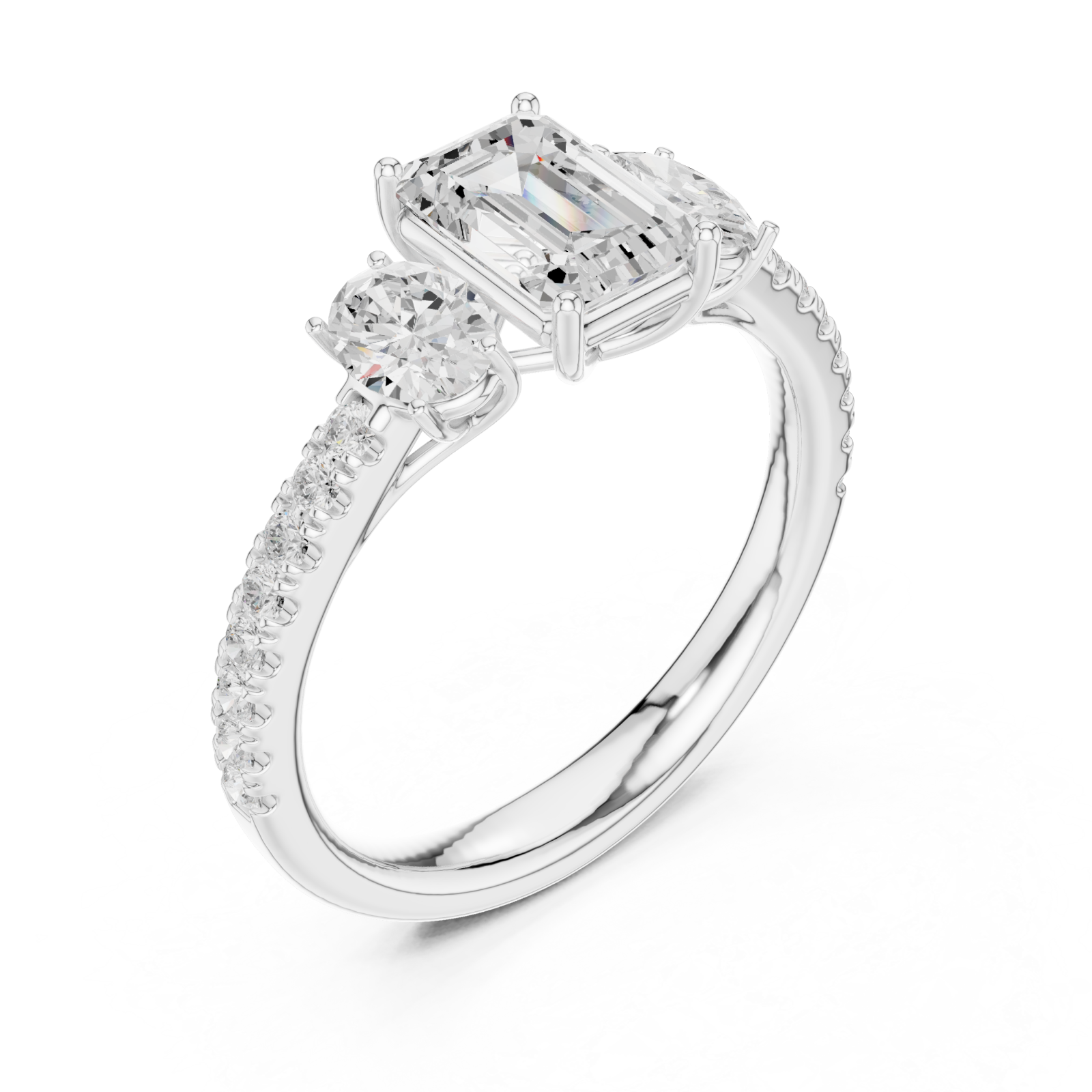  White Gold Celestial Entwine Ring Right View
