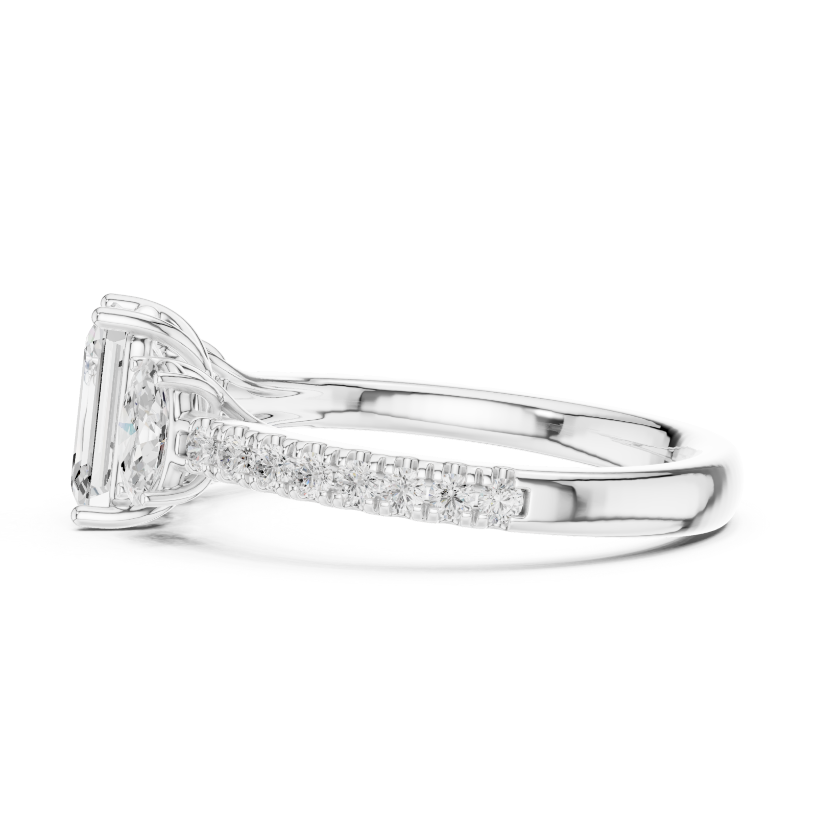  White Gold Celestial Entwine Ring Side View