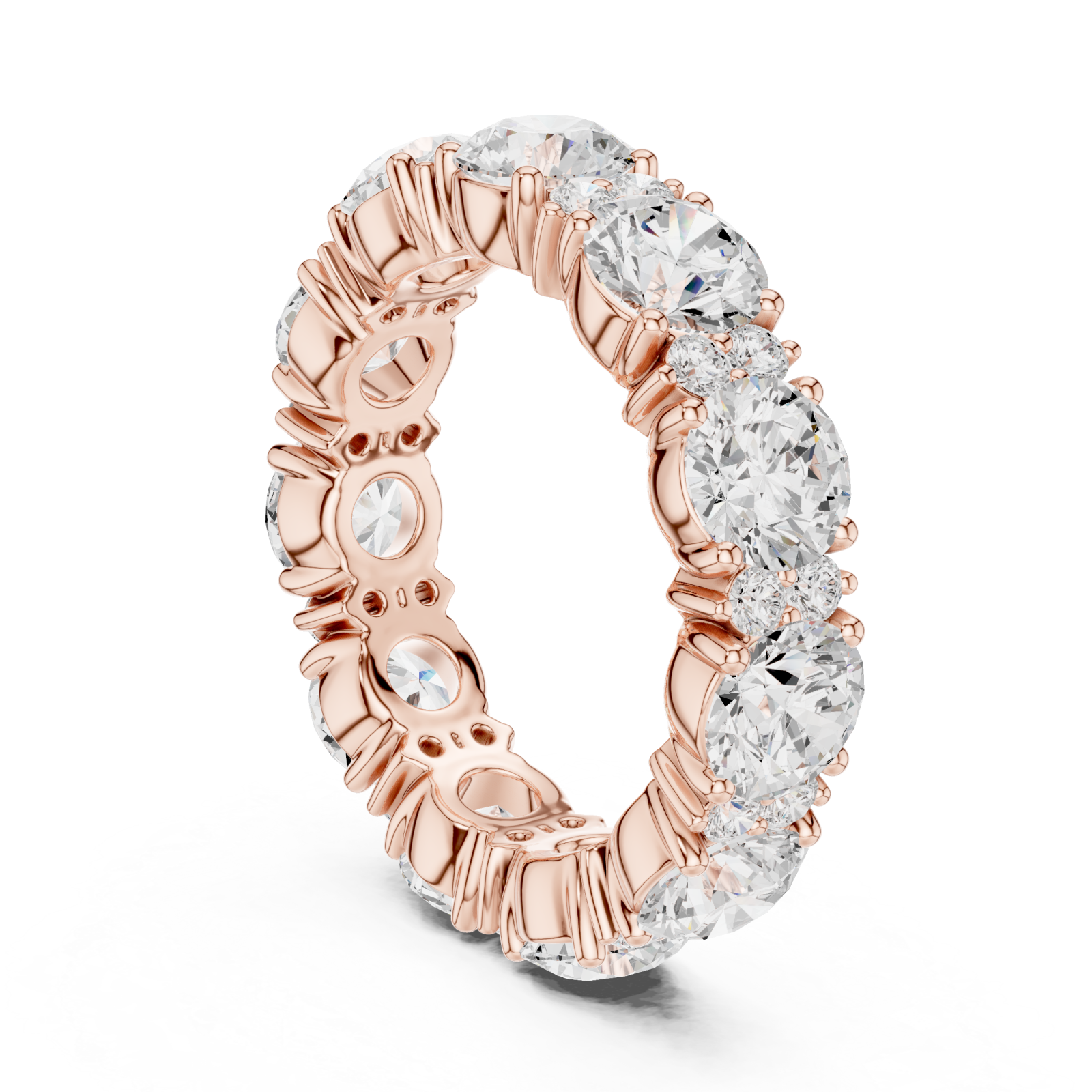  Rose Gold Celestial Embrace Eternity Band Left View