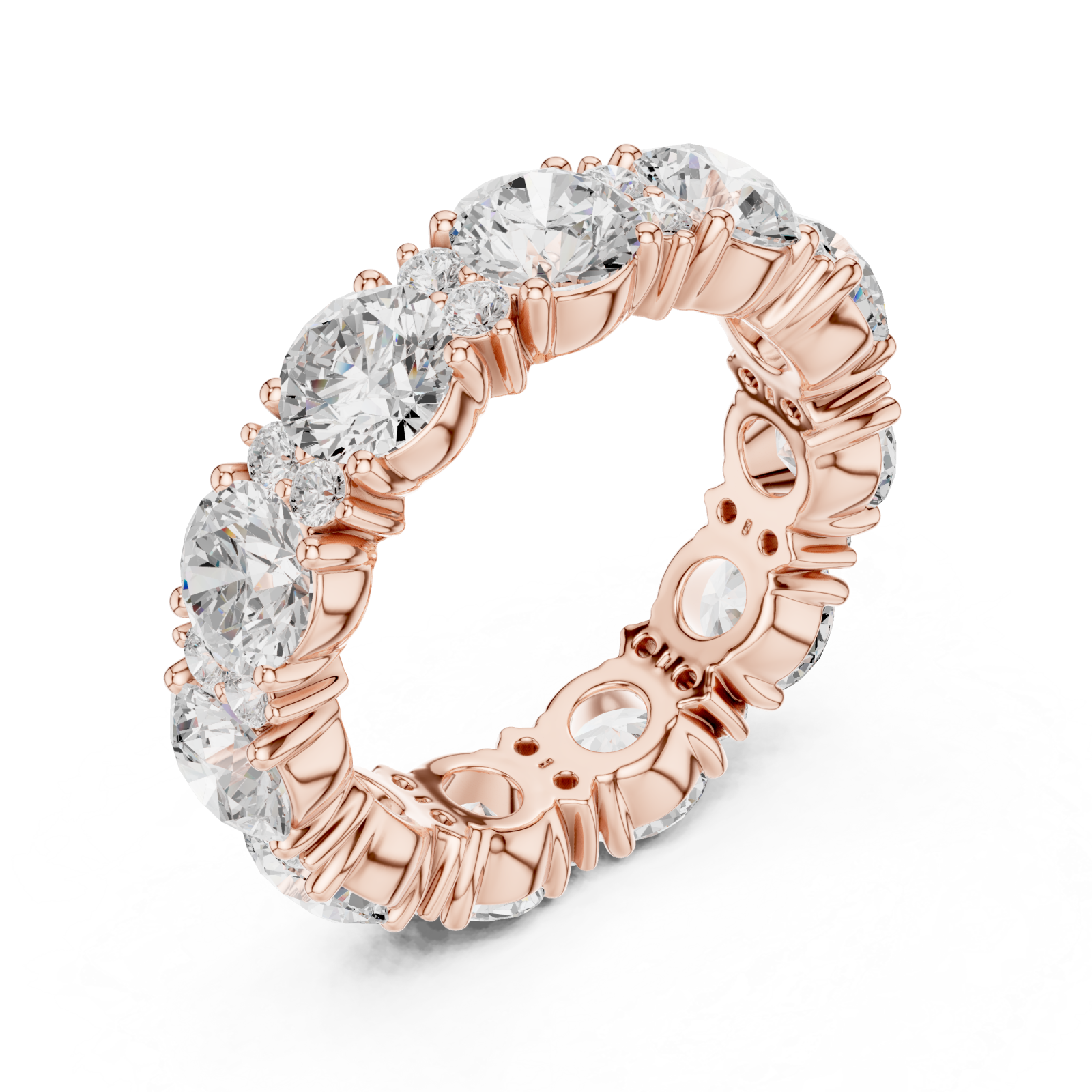  Rose Gold Celestial Embrace Eternity Band Right View