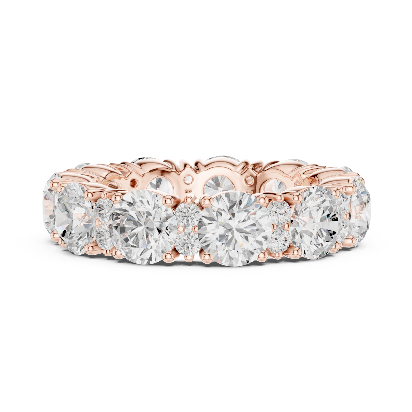  Rose Gold Celestial Embrace Eternity Band Side View