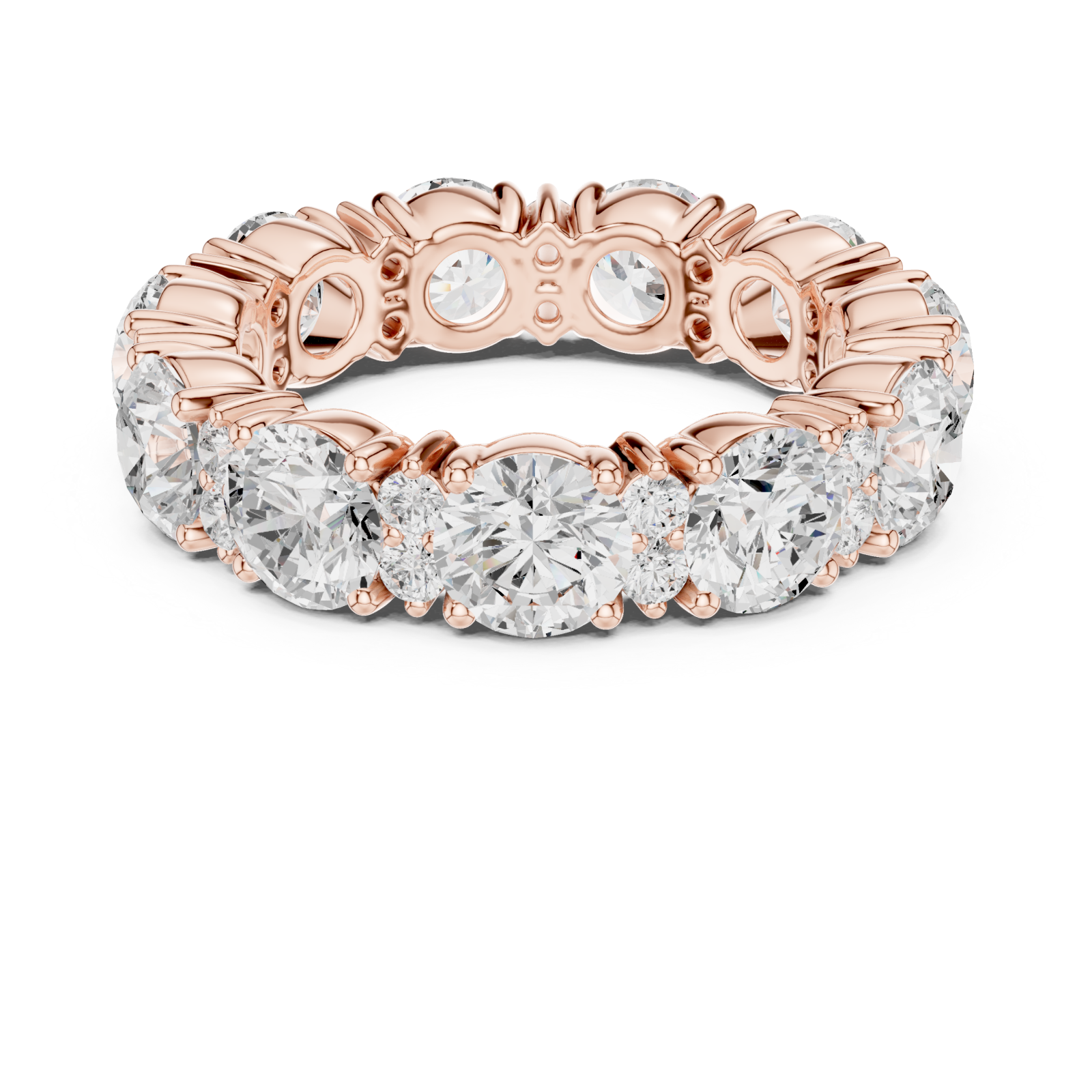  Rose Gold Celestial Embrace Eternity Band Front View