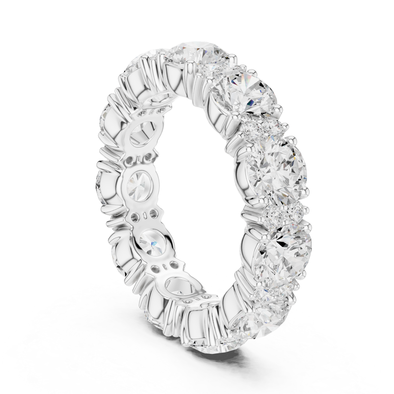  White Gold Celestial Embrace Eternity Band Left View