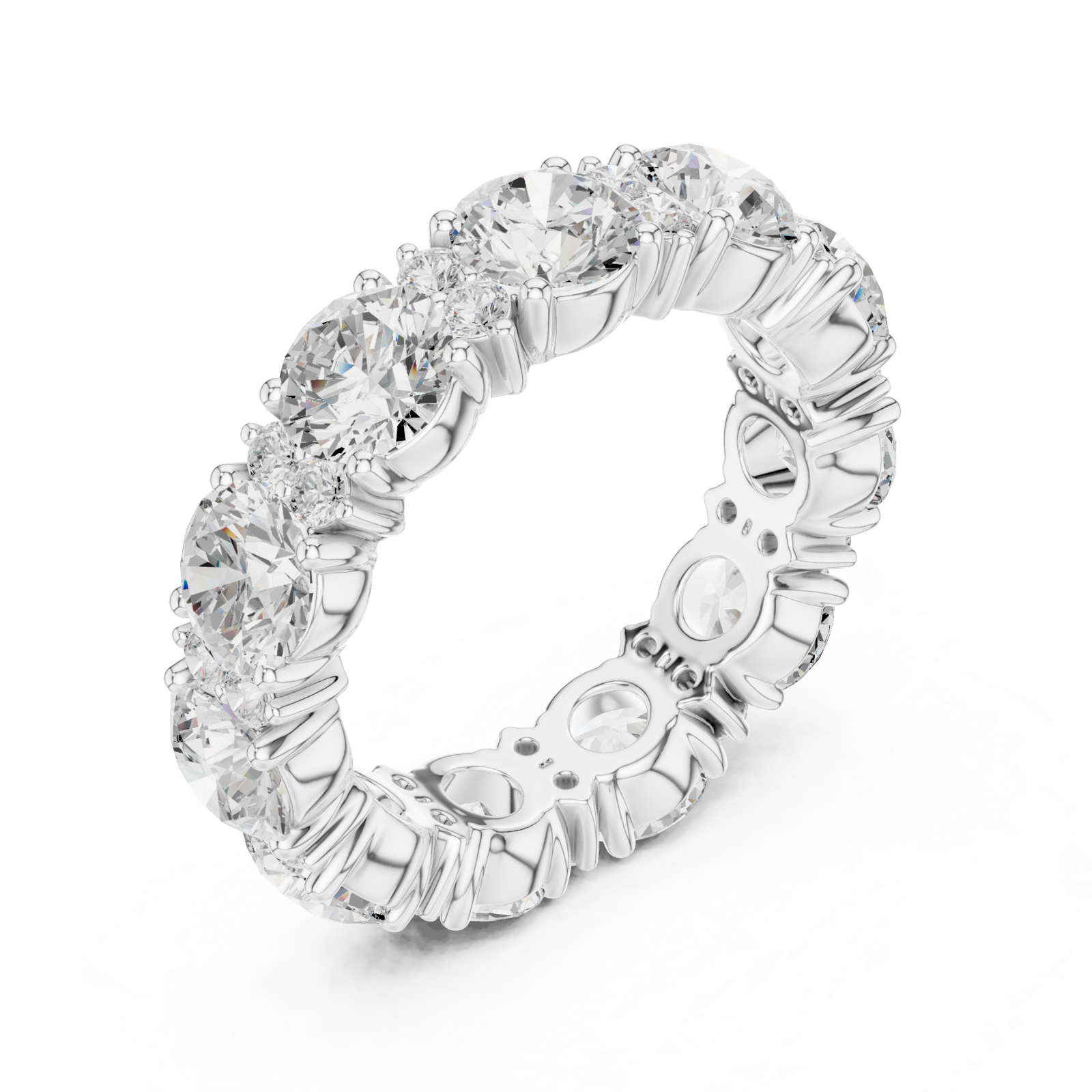  White Gold Celestial Embrace Eternity Band Right View