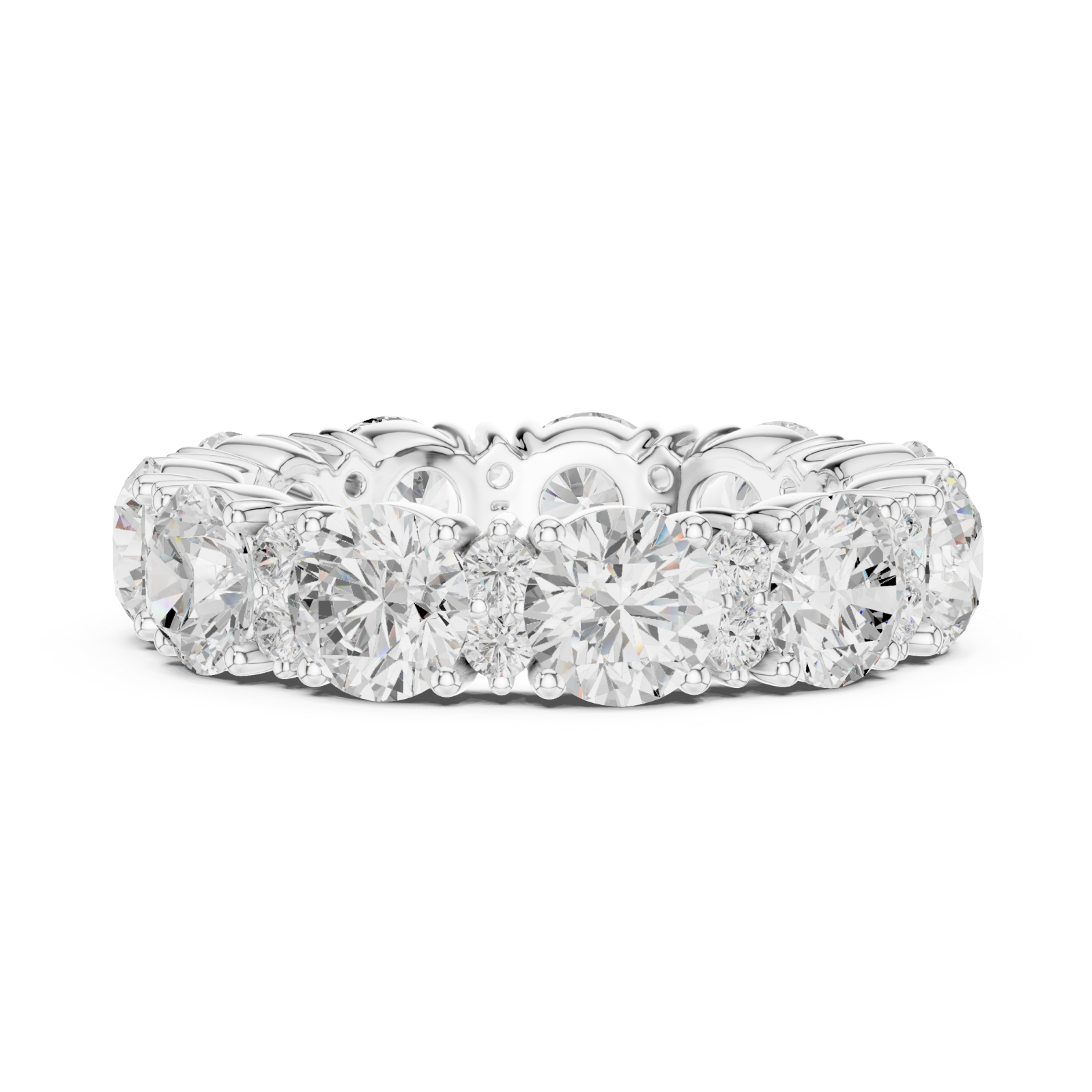  White Gold Celestial Embrace Eternity Band Side View