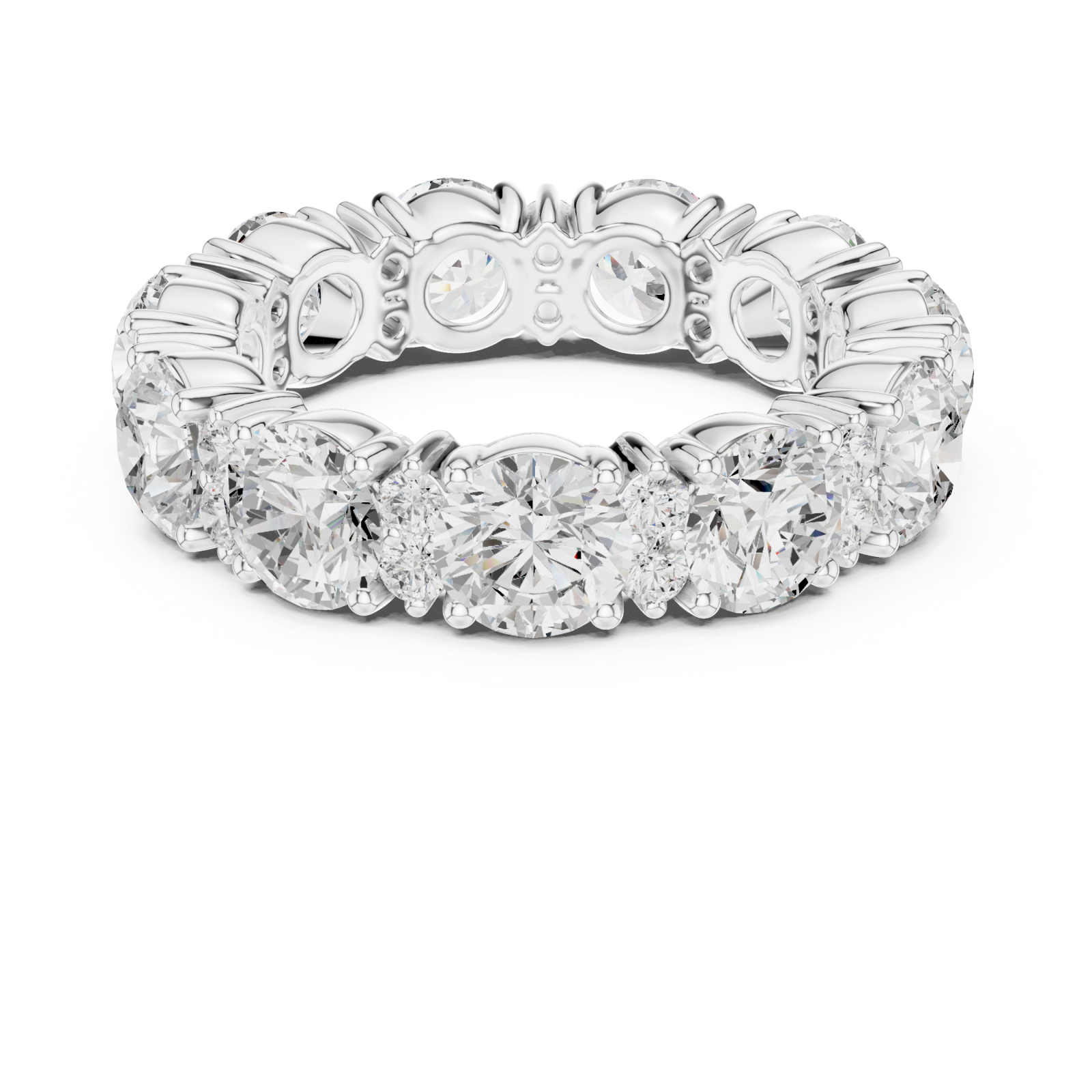  White Gold Celestial Embrace Eternity Band Front View