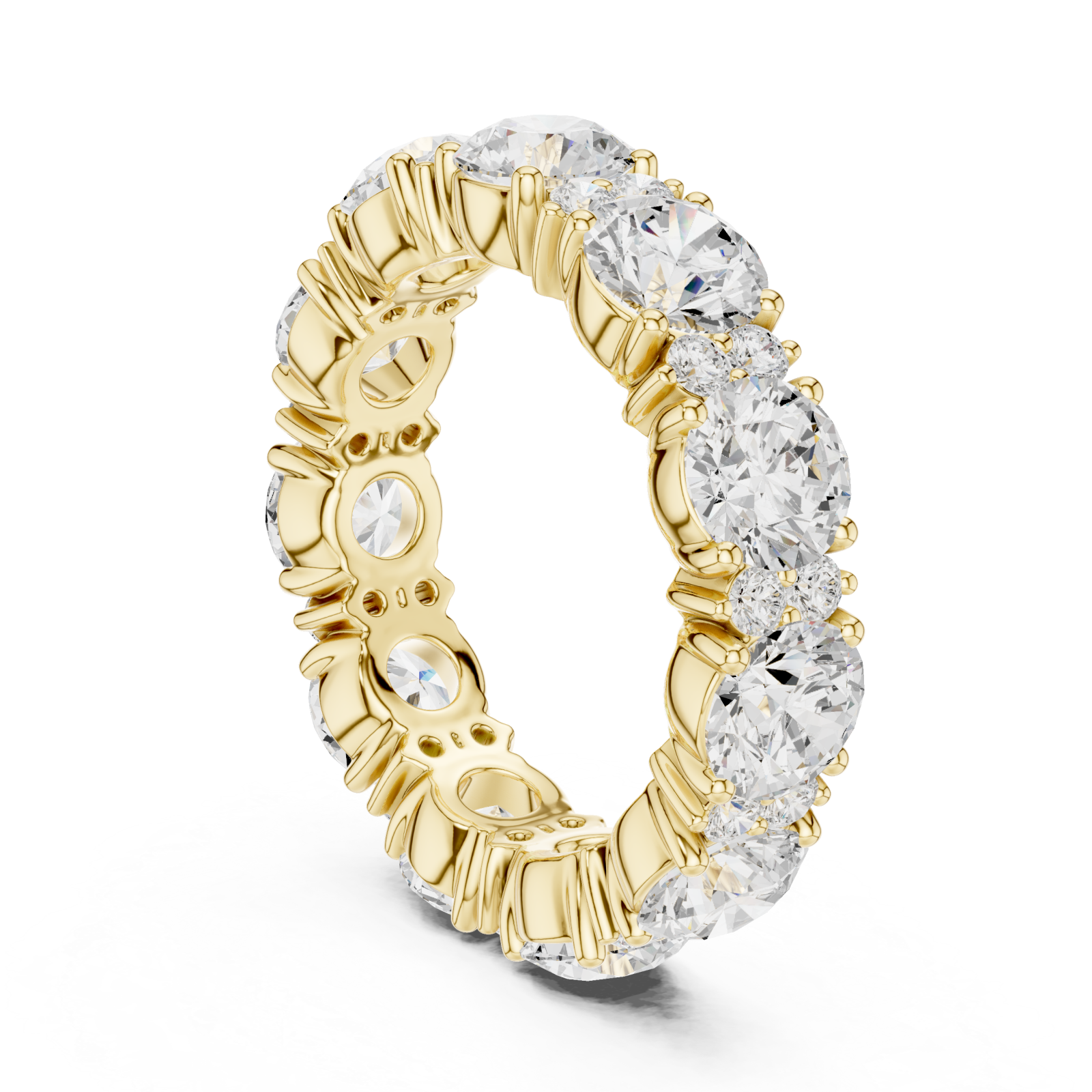  Gold Celestial Embrace Eternity Band Left View