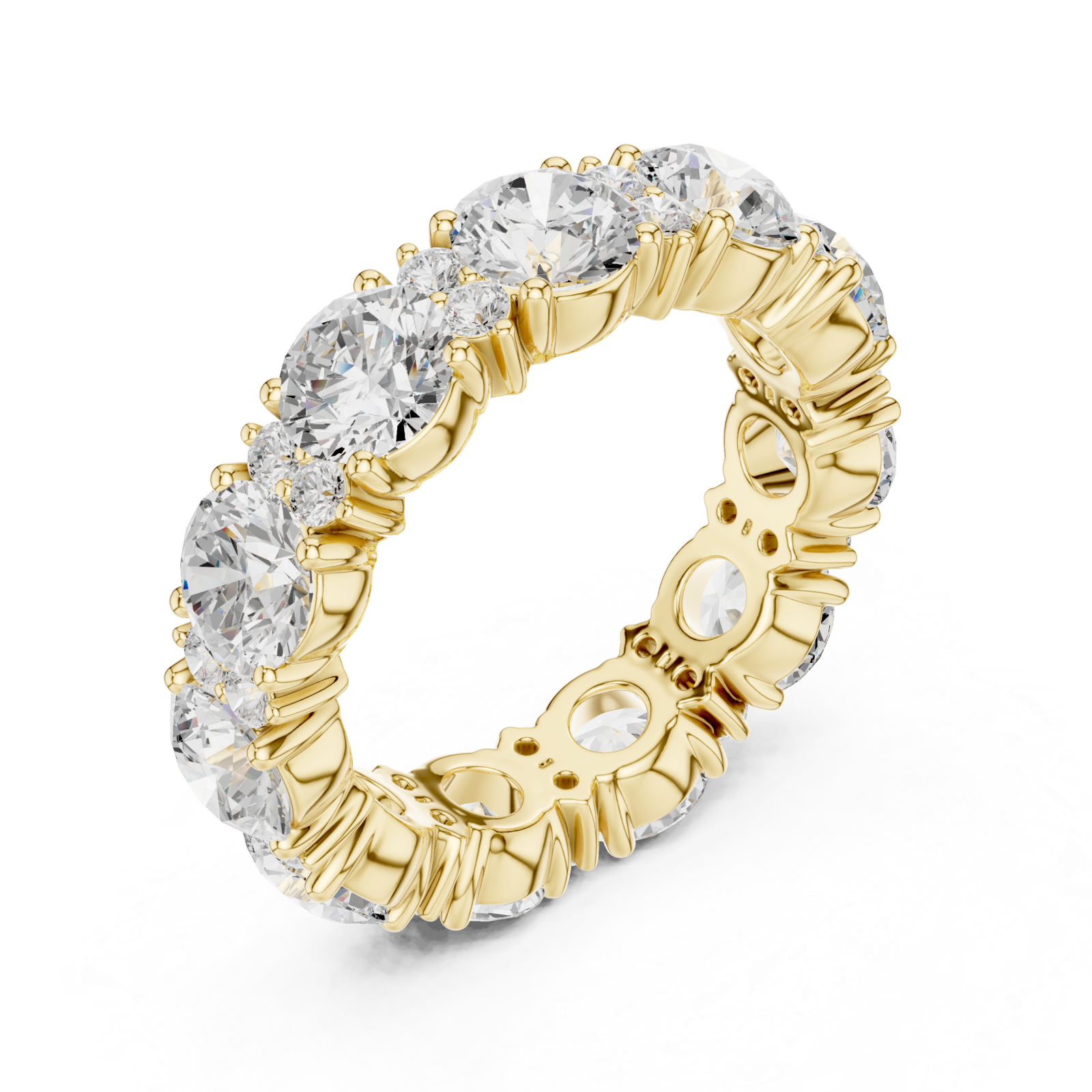 Gold Celestial Embrace Eternity Band Right View