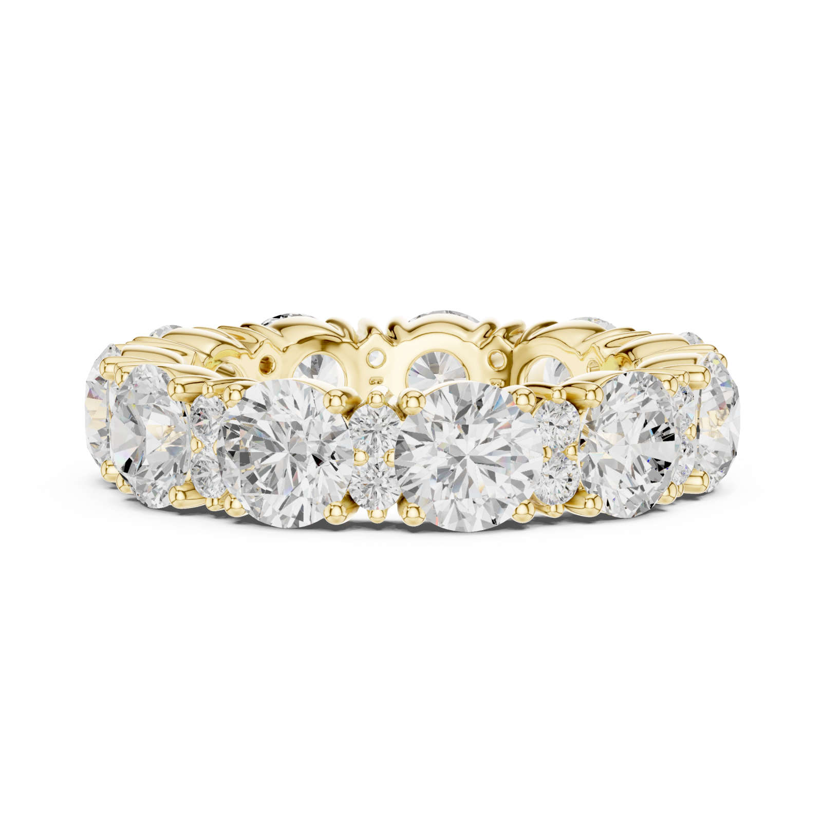 Gold Celestial Embrace Eternity Band Side View