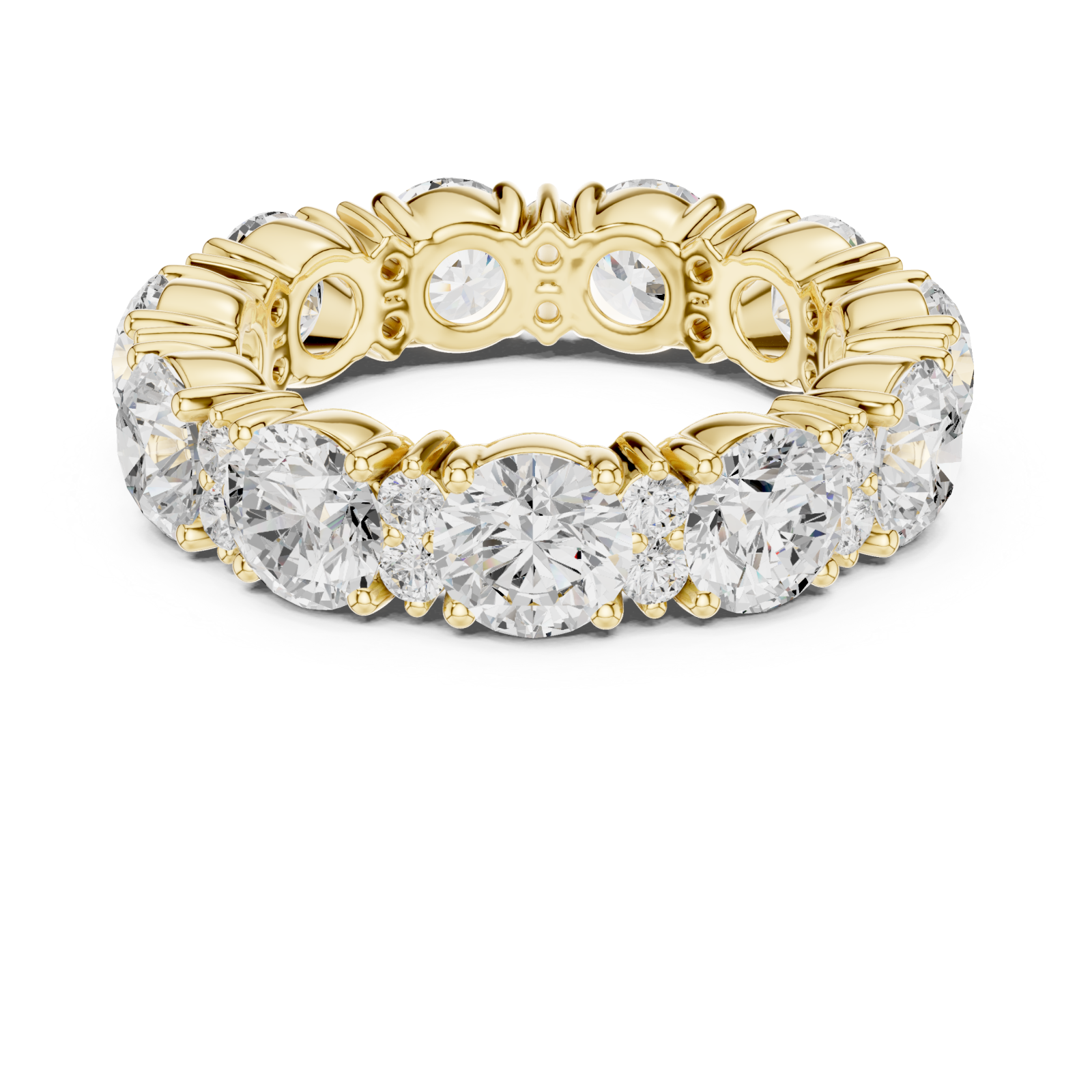  Gold Celestial Embrace Eternity Band Front View