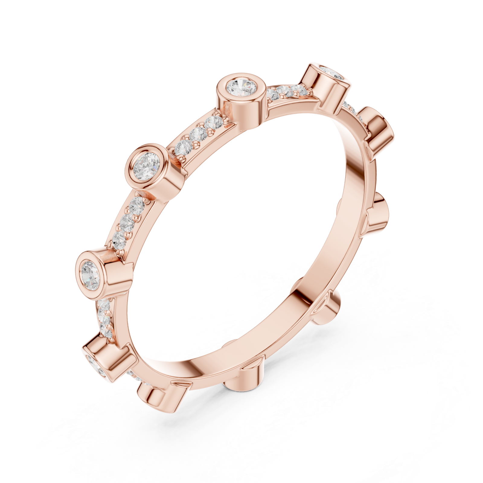  Rose Gold Celestial Mirage Eternity Band Right View