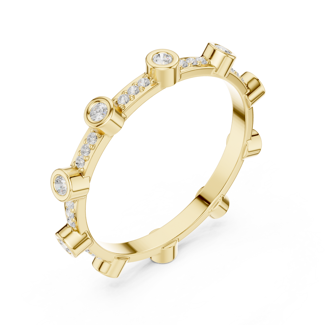 Gold Celestial Mirage Eternity Band Right View