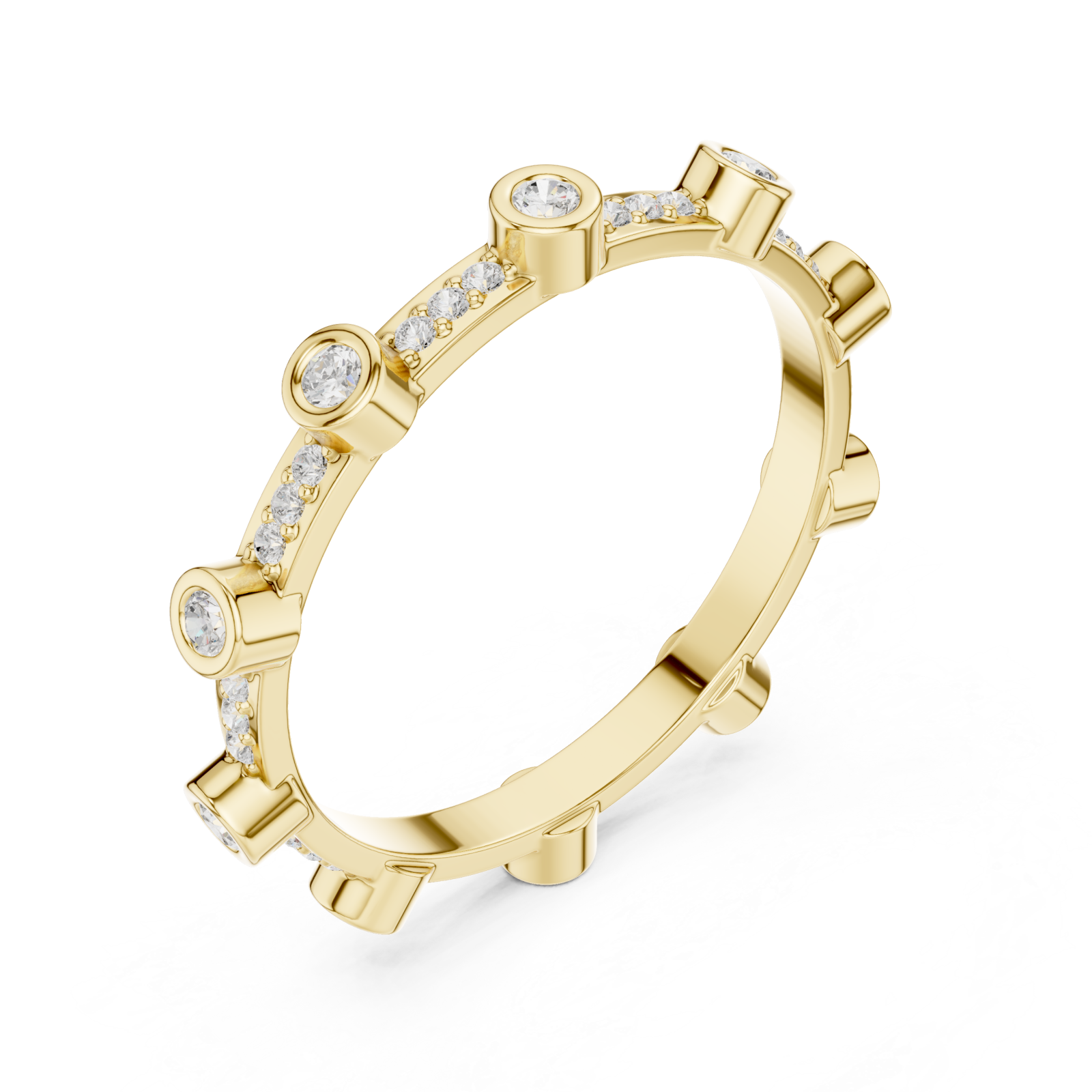 Gold Celestial Mirage Eternity Band Right View