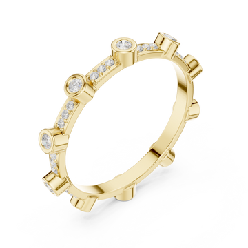 Gold Celestial Mirage Eternity Band Right View