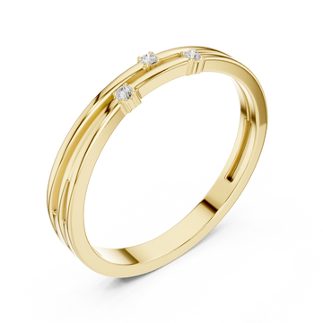 Gold Trinity Muse Band Ring Right View