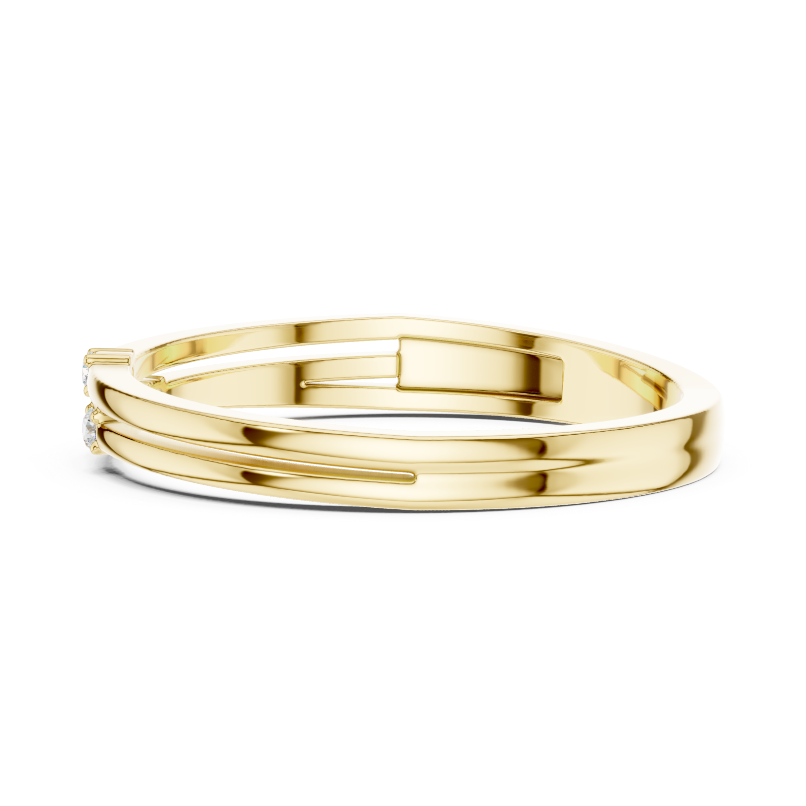  Gold Trinity Muse Band Ring Side View
