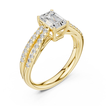 Gold Majestic Aura Engagement Ring Right View