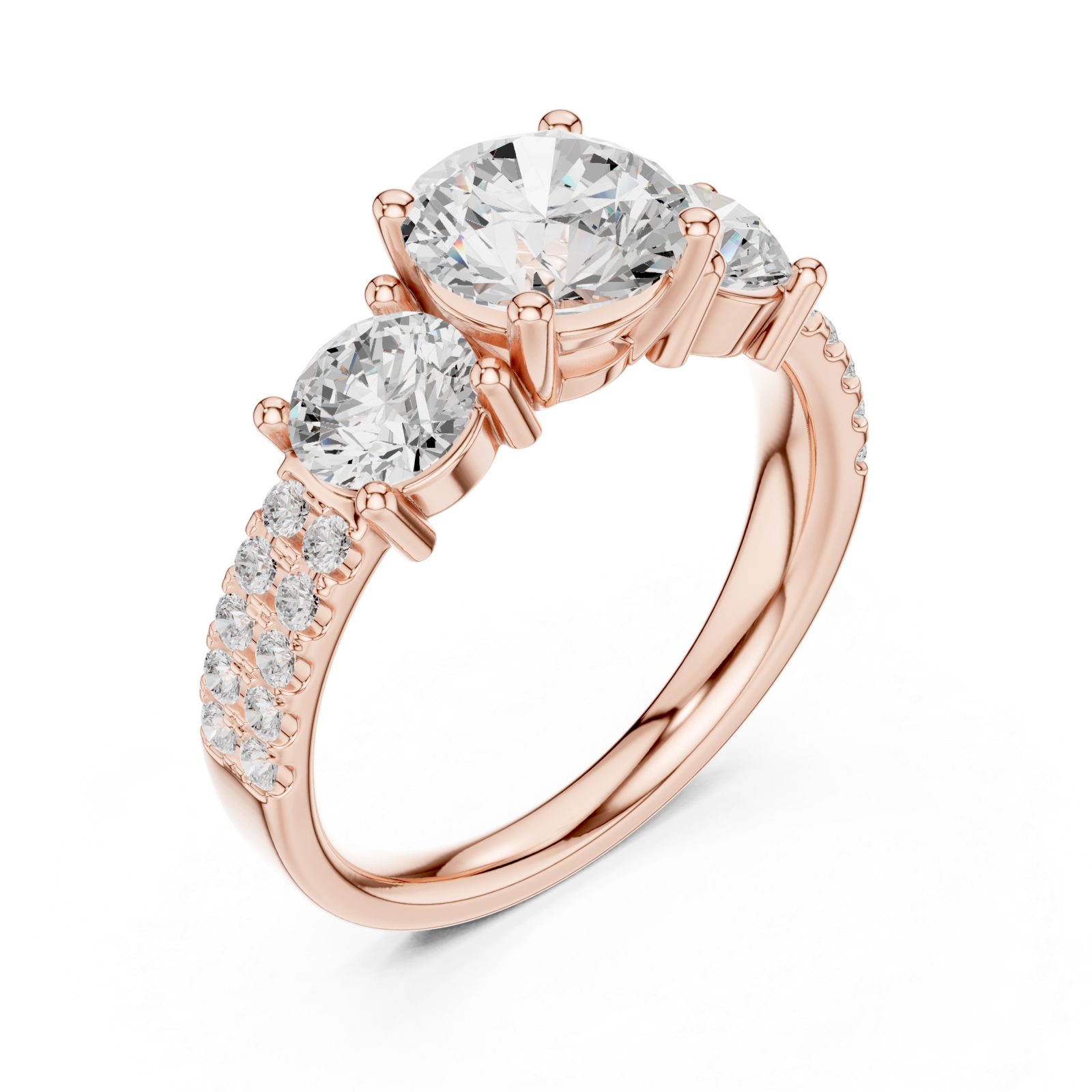  Rose Gold Luminous Trine Harmony Ring Right View