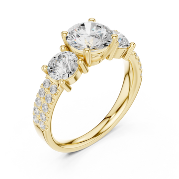 Gold Luminous Trine Harmony Ring Right View