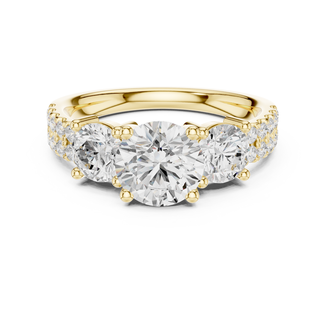 Gold Luminous Trine Harmony Ring Right View