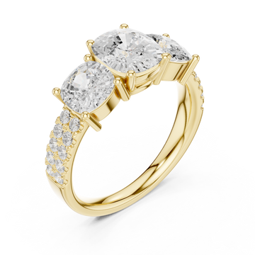 Gold Celeste Trio Embrace Ring Right View
